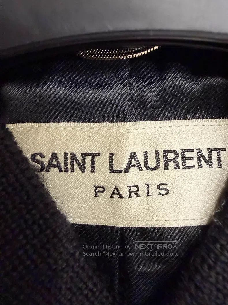 Saint Laurent Paris Saint Laurent Paris Black and White Wool Mixed Leather Bas Size US M / EU 48-50 / 2 - 2 Thumbnail