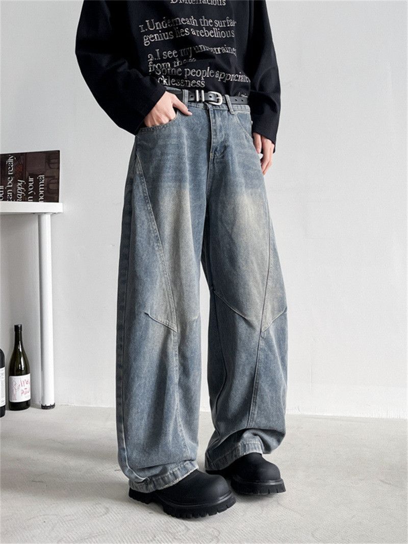Japanese Brand Retro loose high street wide leg jeans Size US 32 / EU 48 - 4 Thumbnail