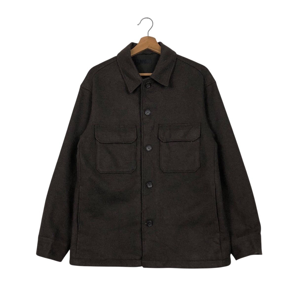 Japanese Brand Vintage Uniqlo Dark Brown Work Jacket Utility Issey Miyake Size US M / EU 48-50 / 2 - 2 Thumbnail