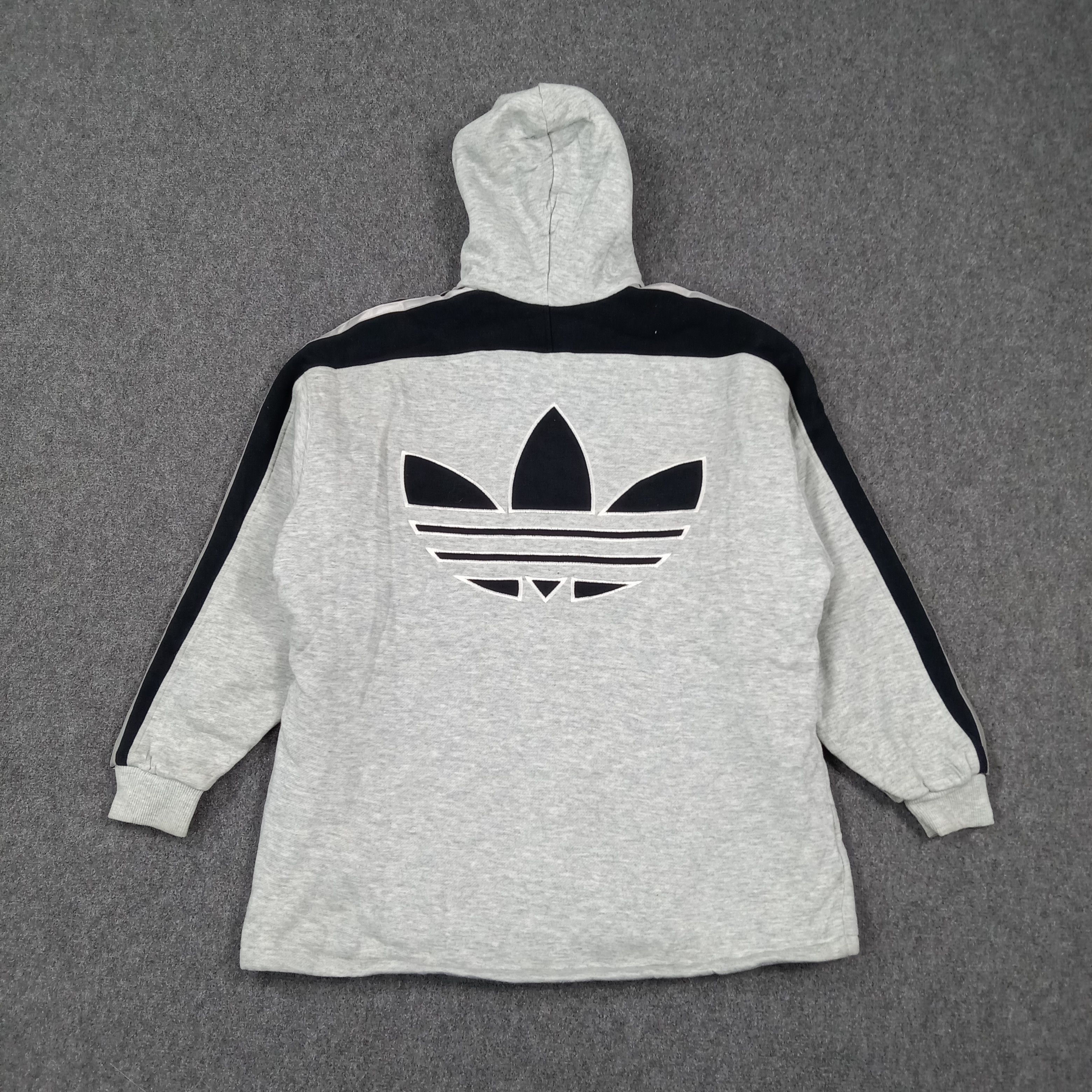 Adidas Rare 90's Adidas Big Logo Hoodie Adidas Zipper C282N9 Size US XL / EU 56 / 4 - 6 Thumbnail