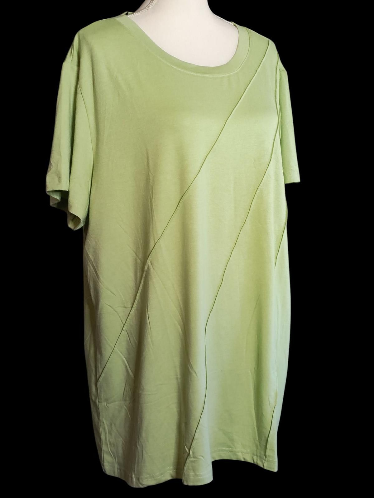 Other Luxveer Light Green Short Sleeve Women's T-Shirt Size 3XL / US 20-22 - 4 Thumbnail