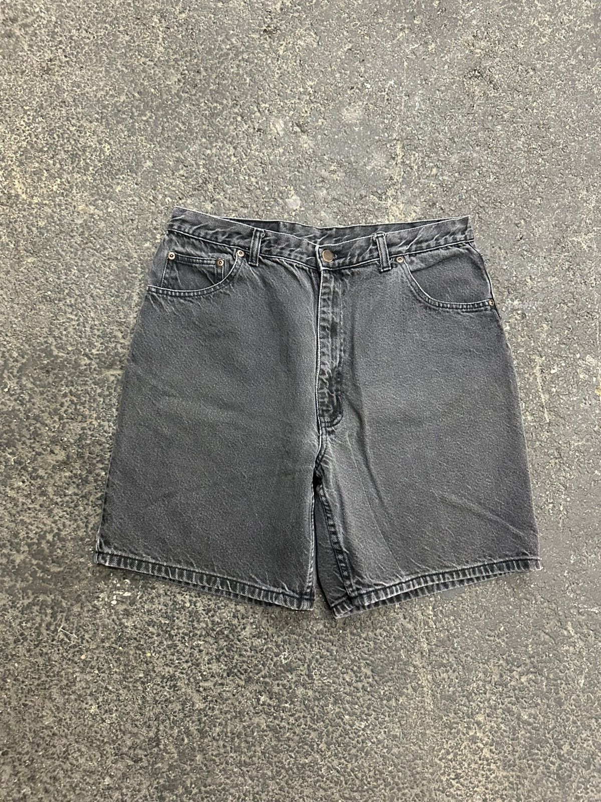 Vintage Y2K black baggy jorts Size US 35 - 3 Thumbnail