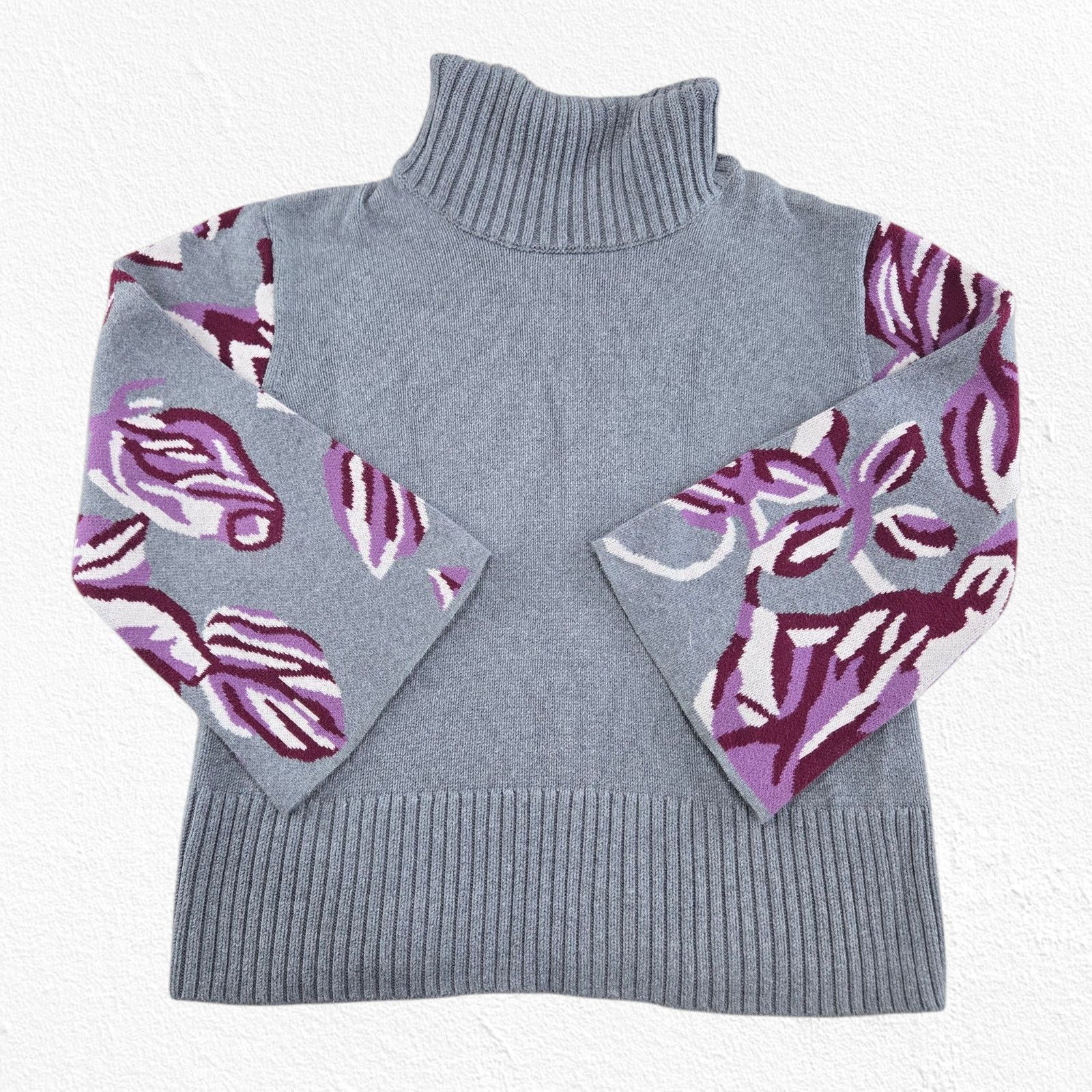 Other Floral Bell Sleeve Turtleneck Pullover Sweater Size Medium Size M / US 6-8 / IT 42-44 - 12 Thumbnail