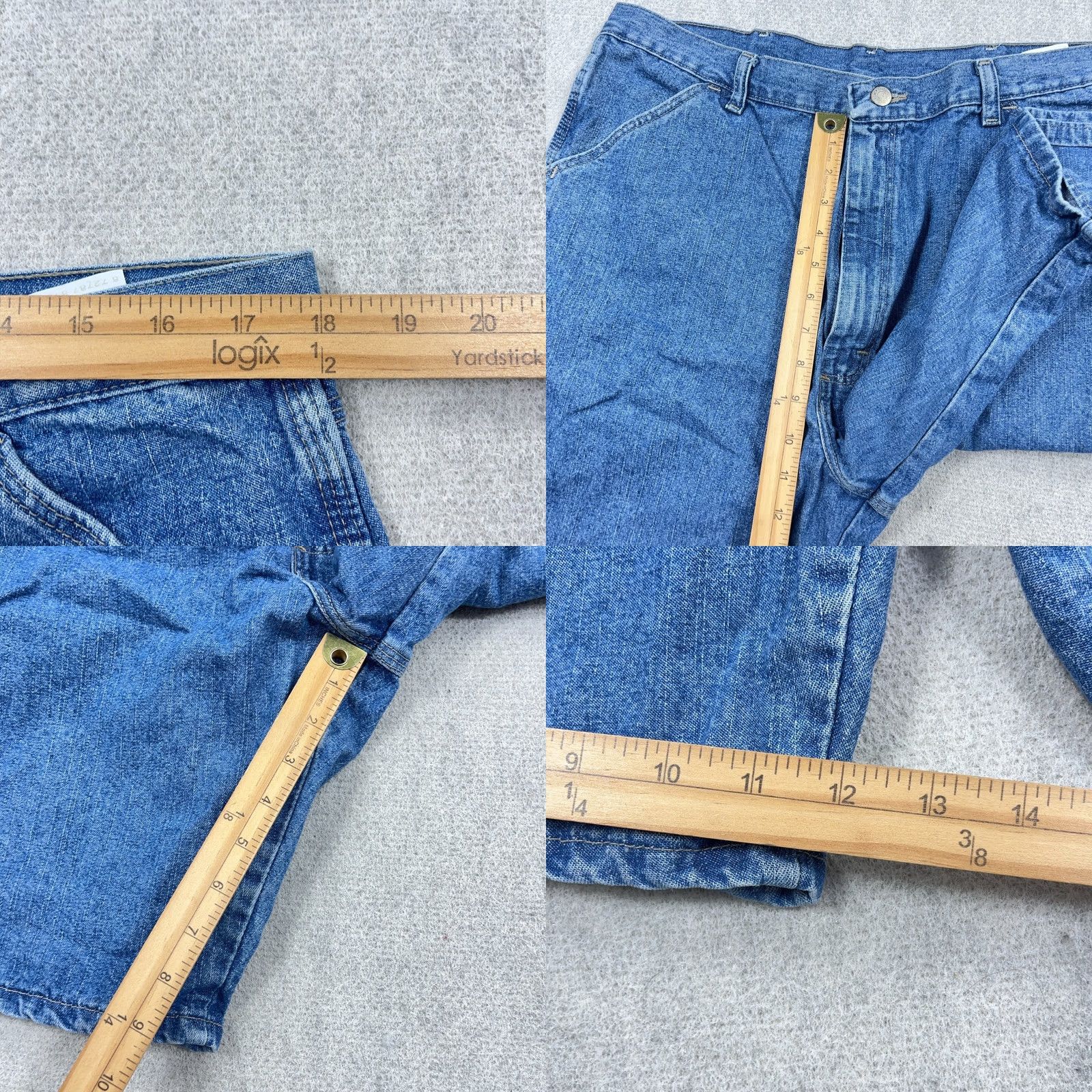 Wrangler Vintage Y2K Wrangler Shorts Men 36 Carpenter Baggy Jorts Work Wear Med Wash A94 Size US 36 / EU 52 - 8 Thumbnail