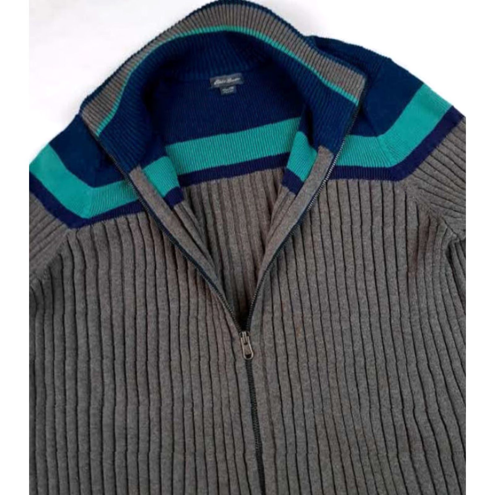 Eddie Bauer VINTAGE Eddie Bauer Woman Ribbed Knit Full Zip Sweater 2XL Size XXL / US 16-18 / IT 52-54 - 3 Thumbnail