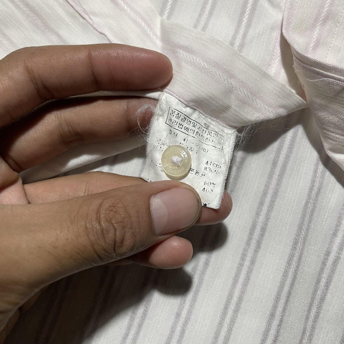 Balenciaga Balenciaga Vintage Shirts Striped BB Pocket Embrodiered Size US L / EU 52-54 / 3 - 7 Thumbnail