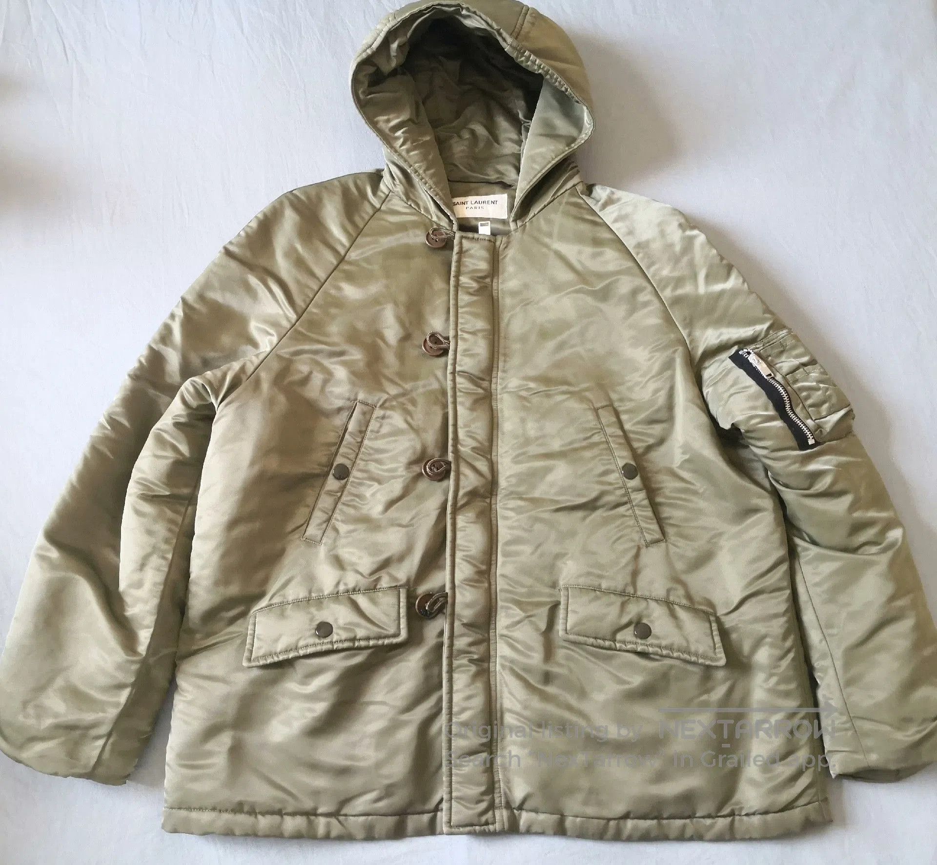 Saint Laurent Paris Saint Laurent SLP MA1 Olive Padded Jacket. Size US M / EU 48-50 / 2 - 1 Thumbnail