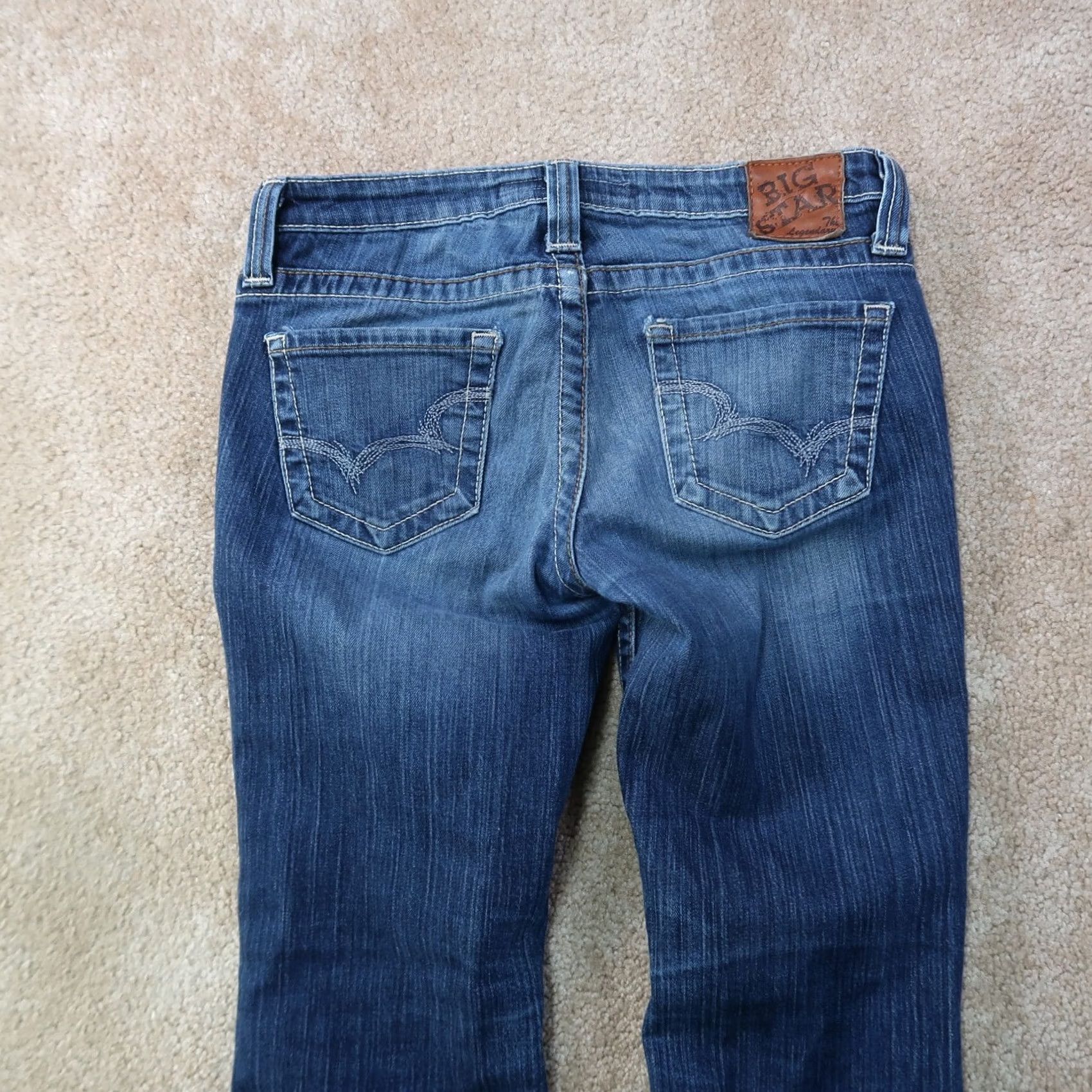 Denime BIG STAR Jeans Women Bootcut 28 Blue Denim Stretch 5-Pocket Slim Regular Size Size 28" / US 6 / IT 42 - 7 Thumbnail