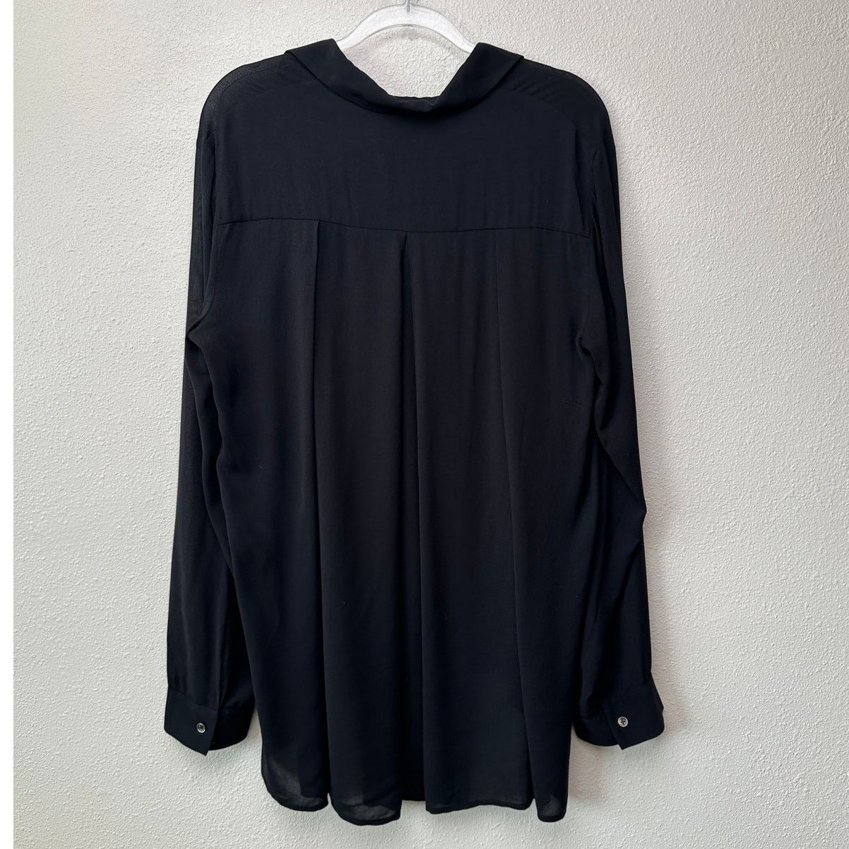 The Row The Row Black Shirt Button Long Sleeve Collared L Semi Sheer Size L / US 10 / IT 46 - 4 Thumbnail