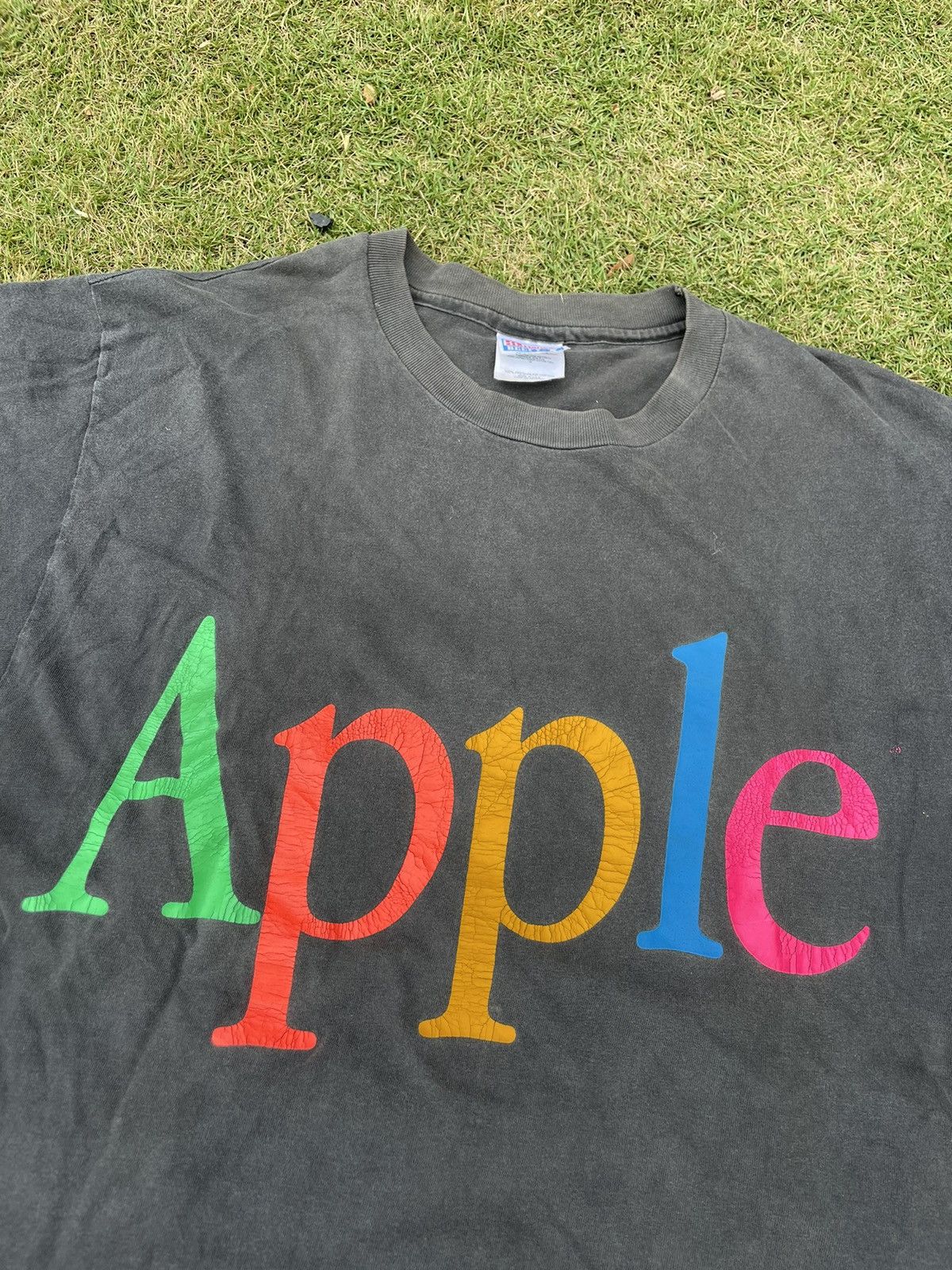 Apple Vintage 90s Apple tees Sun Faded TEES Size US L / EU 52-54 / 3 - 5 Thumbnail