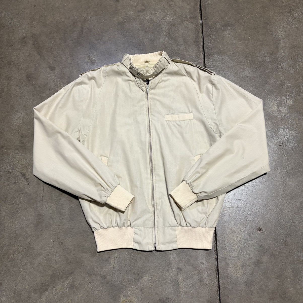 Vintage Vintage 80s Cafe Racer Bomber Jacket Lightweight Zip Up Size US M / EU 48-50 / 2 - 1 Thumbnail