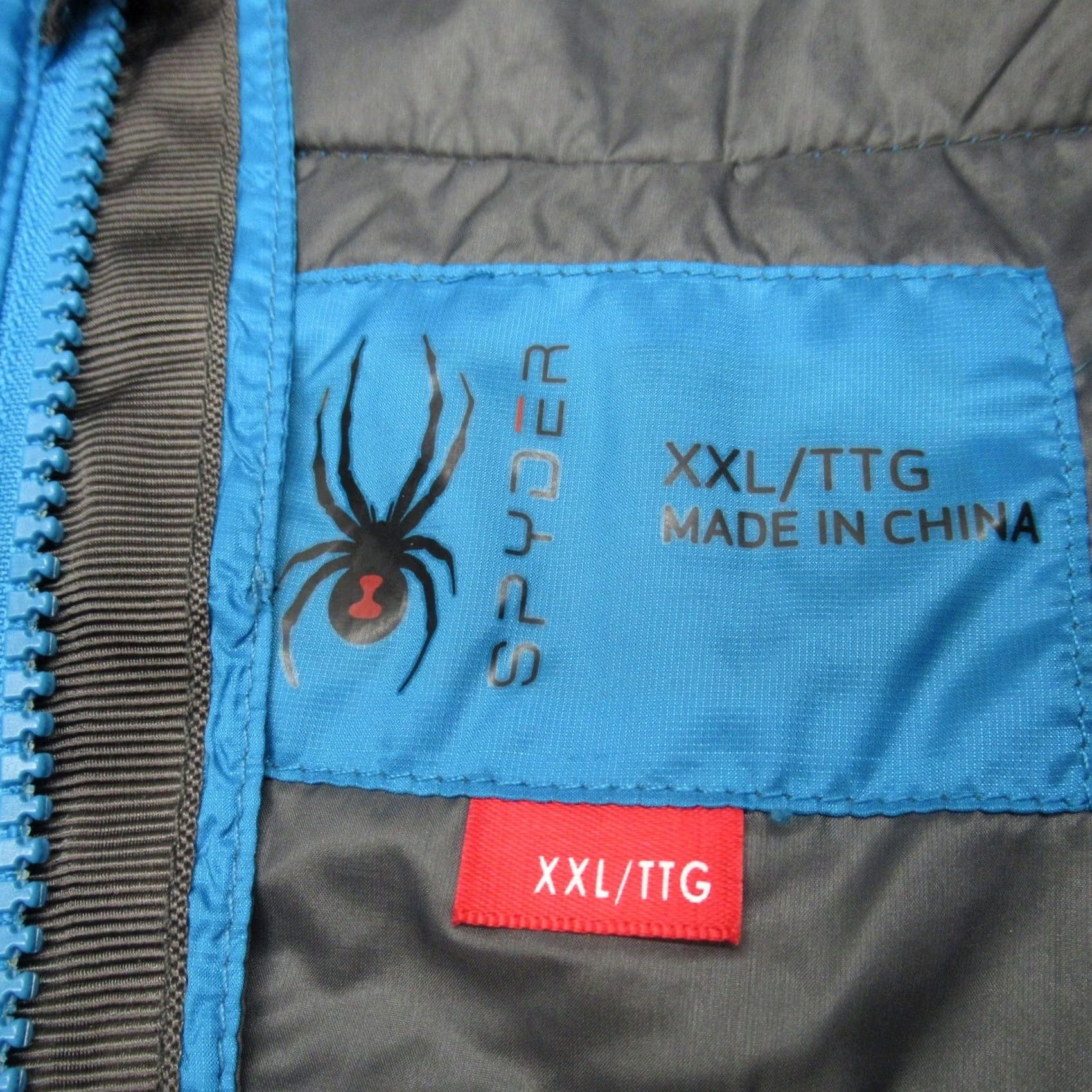 Spyder Spyder Jacket Mens 2XL Blue Pockets Packable Primaloft Full Zip Quilted Puffer Size US XXL / EU 58 / 5 - 5 Thumbnail