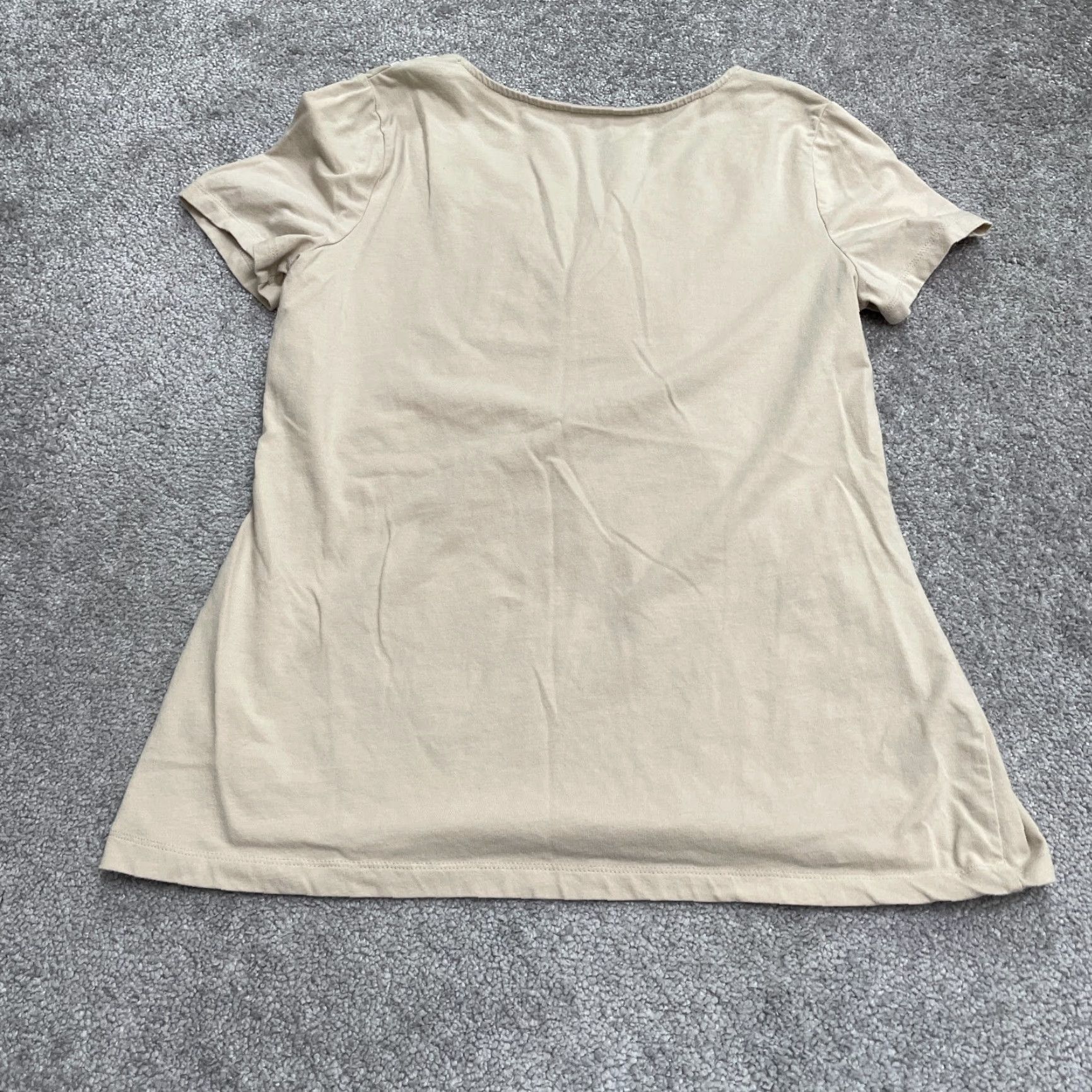 Charter Club Charter Club Shirt Women M Brown Lace Pleated Short Sleeve Round Neck Casual Size M / US 6-8 / IT 42-44 - 2 Thumbnail