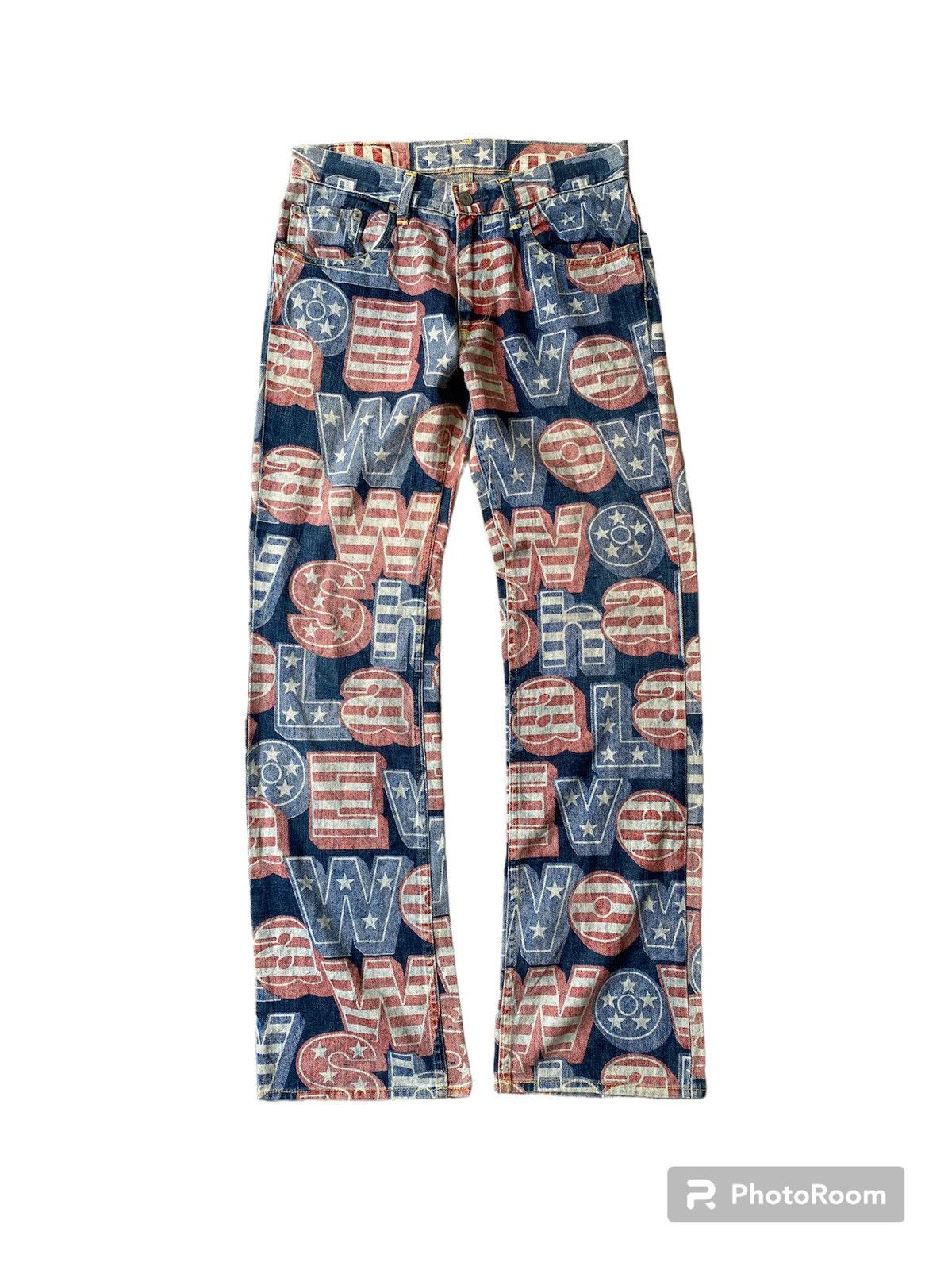 Hysteric Glamour AW1998 Japanese Brand Hysteric Glamour Overprint Jeans Size US 28 / EU 44 - 1 Thumbnail