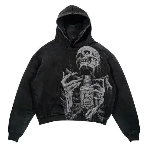 VIBE #20 Skull Print Hoodie Sweetshirt Size US M / EU 48-50 / 2 - 4 Thumbnail