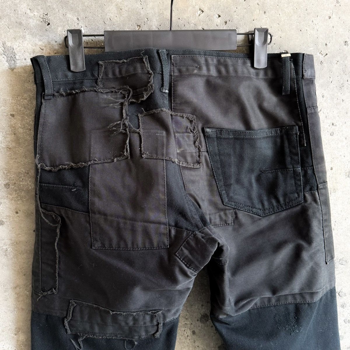 Dior Dior AW07 “Navigate” THRASHED Patchwork Denim By Hedi Size US 31 - 2 Thumbnail