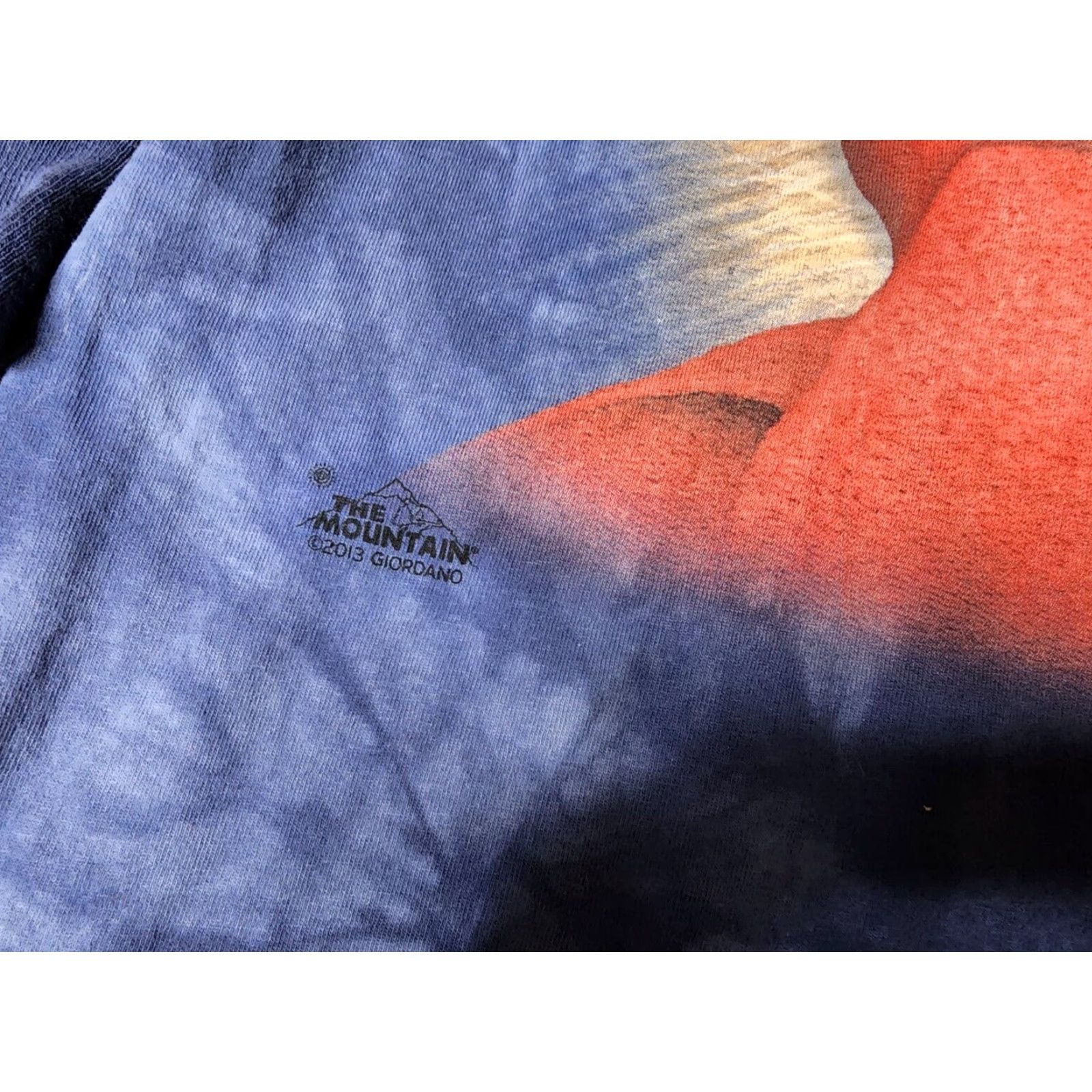 The Mountain The Mountain Christmas Cat Tie Dye Long Sleeve T Shirt Adult XL Blue Mens Size US XL / EU 56 / 4 - 2 Thumbnail