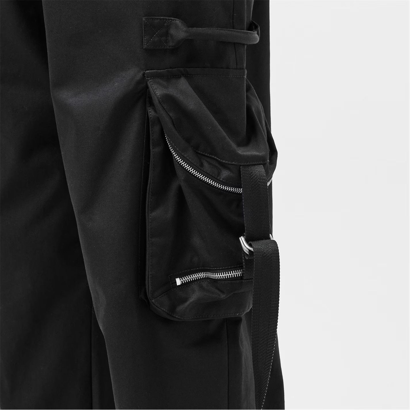 Off-White o1g2r1mq0226 Regular Fit Drawstring Cargo Trousers In Black Size US 30 / EU 46 - 6 Thumbnail