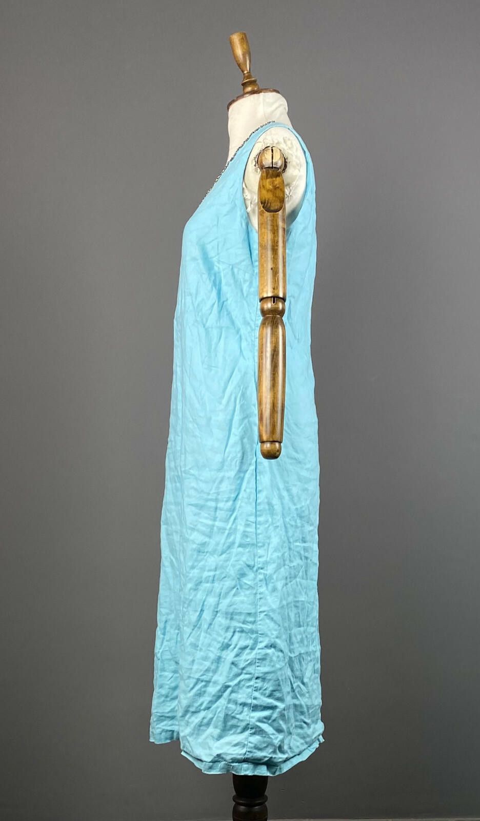 Melvin & Hamilton Ladies Malvin I Love Linen Blue Tank Long Dress Size 42 Size M / US 6-8 / IT 42-44 - 5 Thumbnail