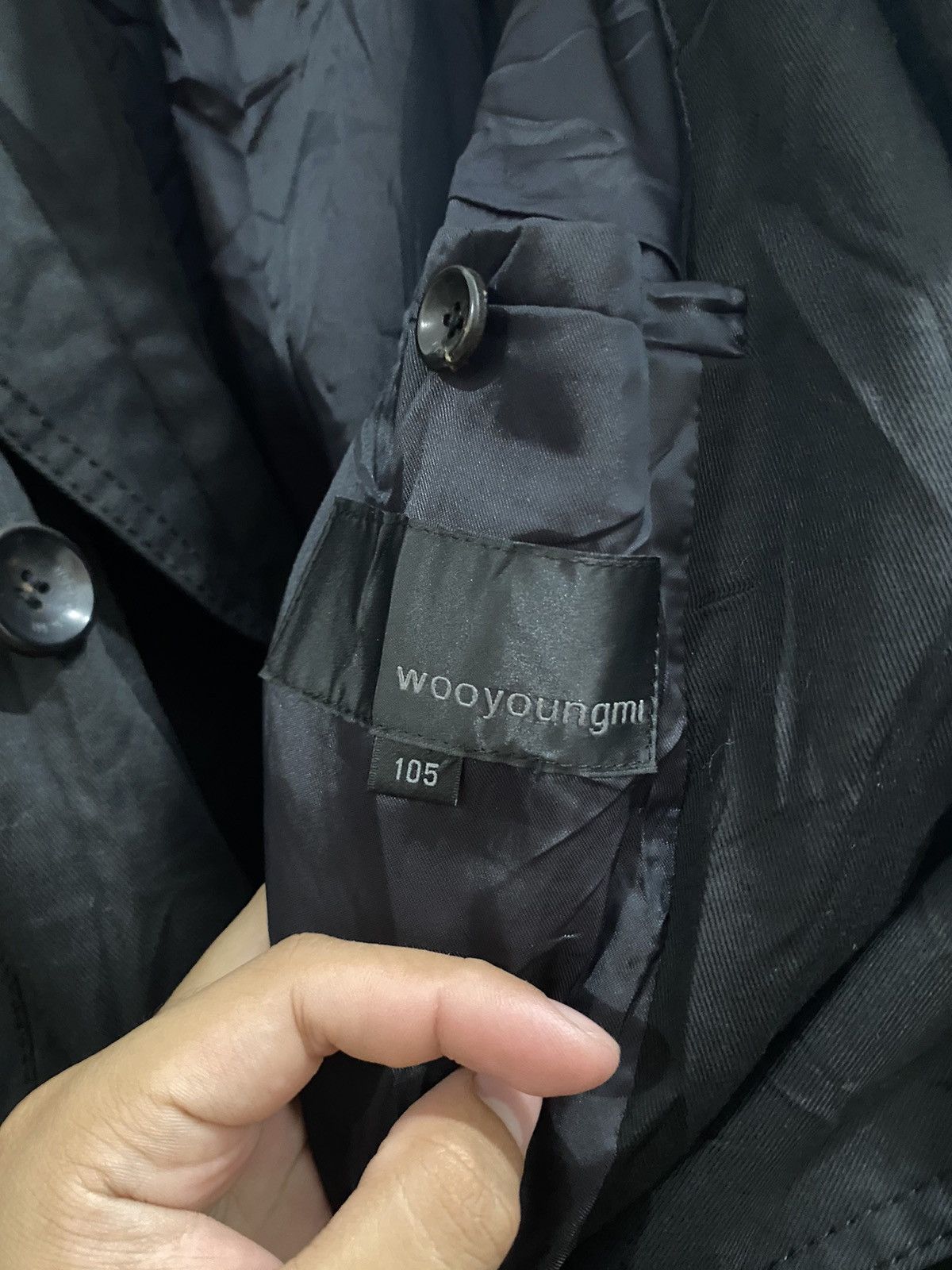 Wooyoungmi WOOYOUNGMI DOUBLE BREASTED BLACK TRENCH COAT Size M / US 6-8 / IT 42-44 - 8 Thumbnail