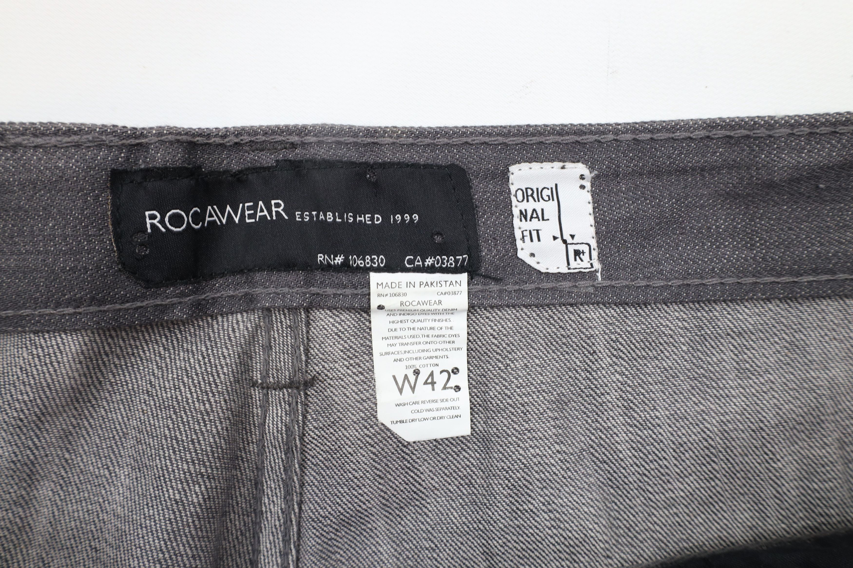 Rocawear × Vintage Vintage Rocawear Fit Wide Leg Denim Jeans Gray Cotton Size US 42 / EU 58 - 8 Thumbnail