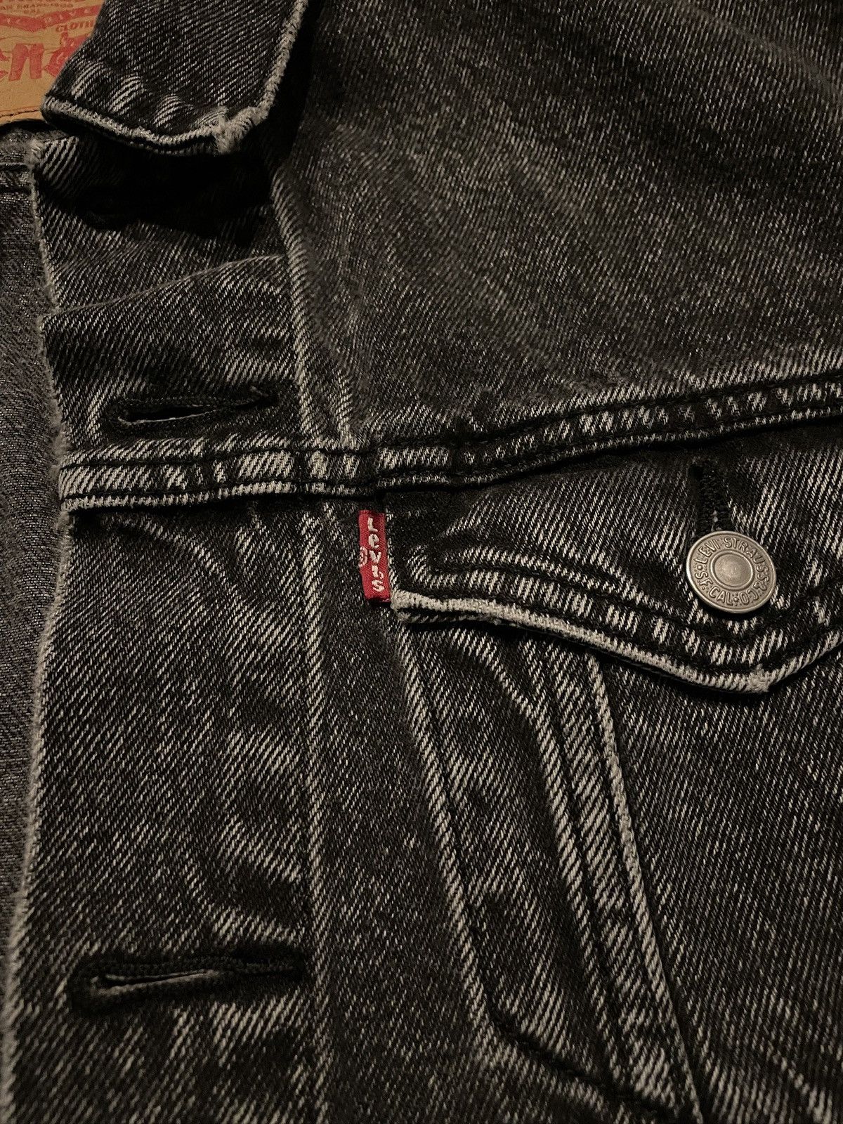 Levi's Vintage Clothing Levi's Black Convertible Zip-Sleeve Denim Trucker Jacket Size US M / EU 48-50 / 2 - 14 Thumbnail