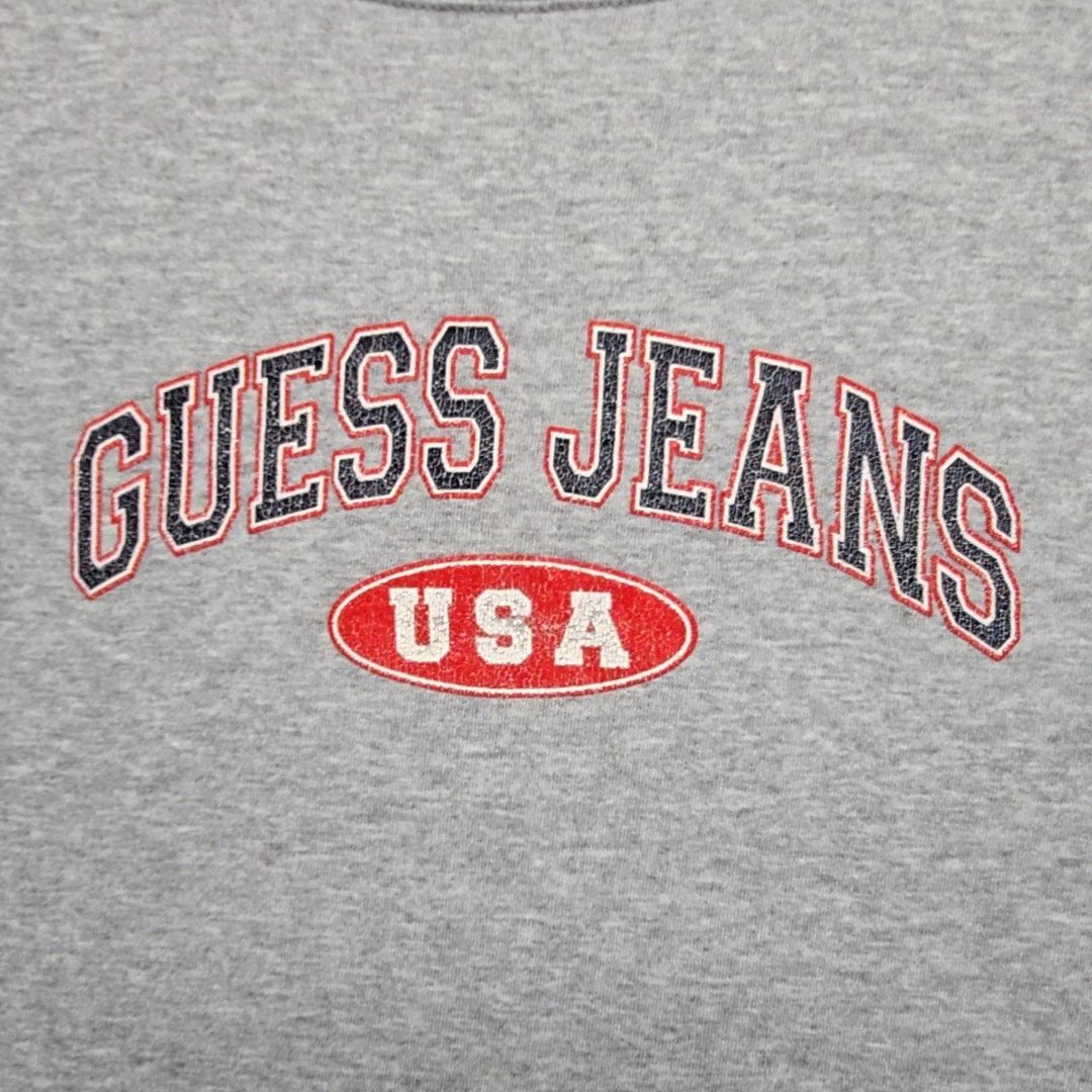 Guess Vintage Guess Jeans USA Sweatshirt Gray Logo Graphic XL 90s Size US XL / EU 56 / 4 - 2 Thumbnail