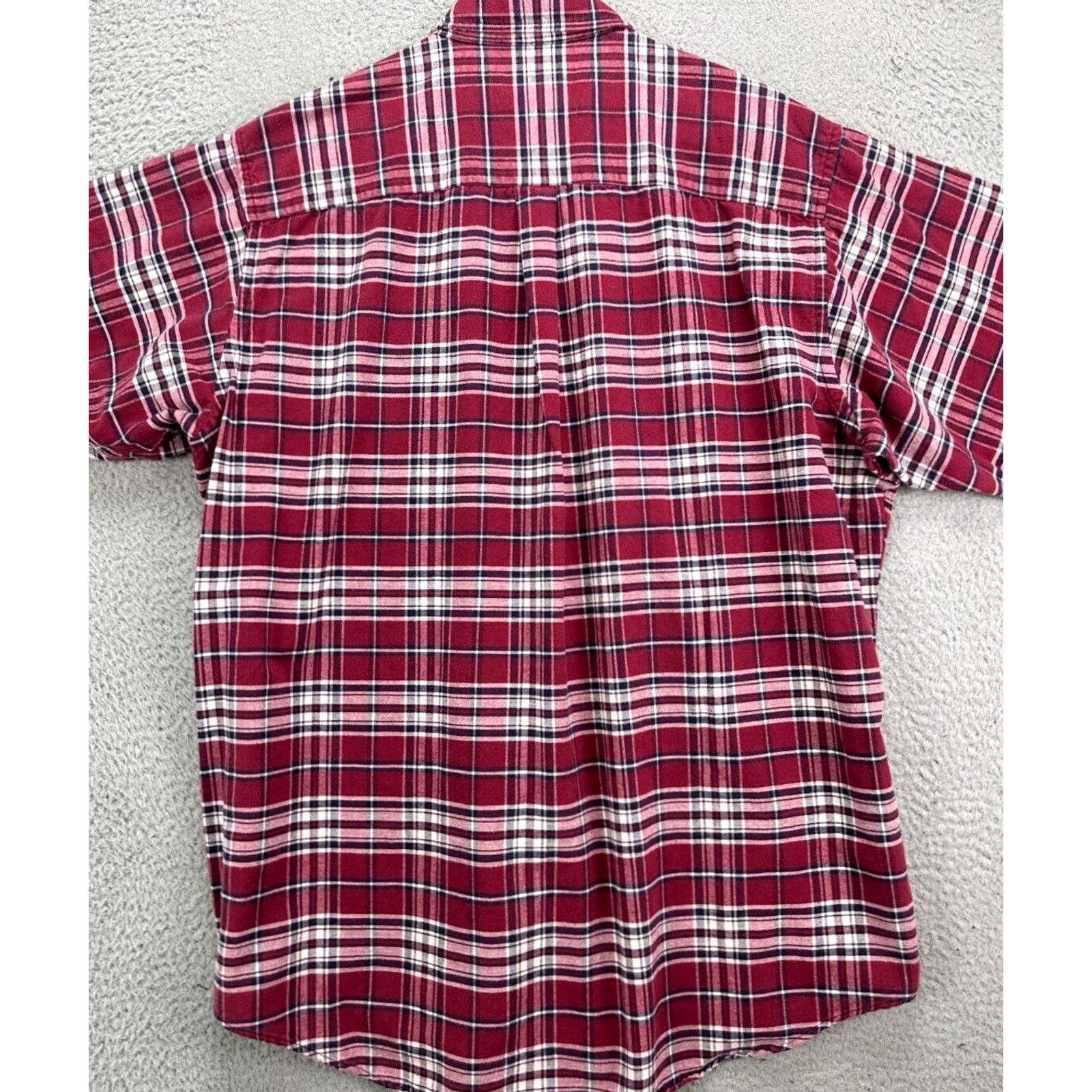 Abercrombie & Fitch Abercrombie Fitch Shirt Mens Medium Red Plaid The Big Shirt Oversized Flannel Size US M / EU 48-50 / 2 - 3 Thumbnail