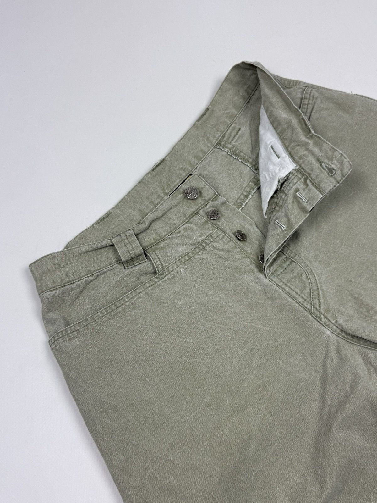 Rip Curl 1990’s Vintage Rip Curl Khaki Green Canvas Long Shorts Jorts Size US 30 / EU 46 - 3 Thumbnail