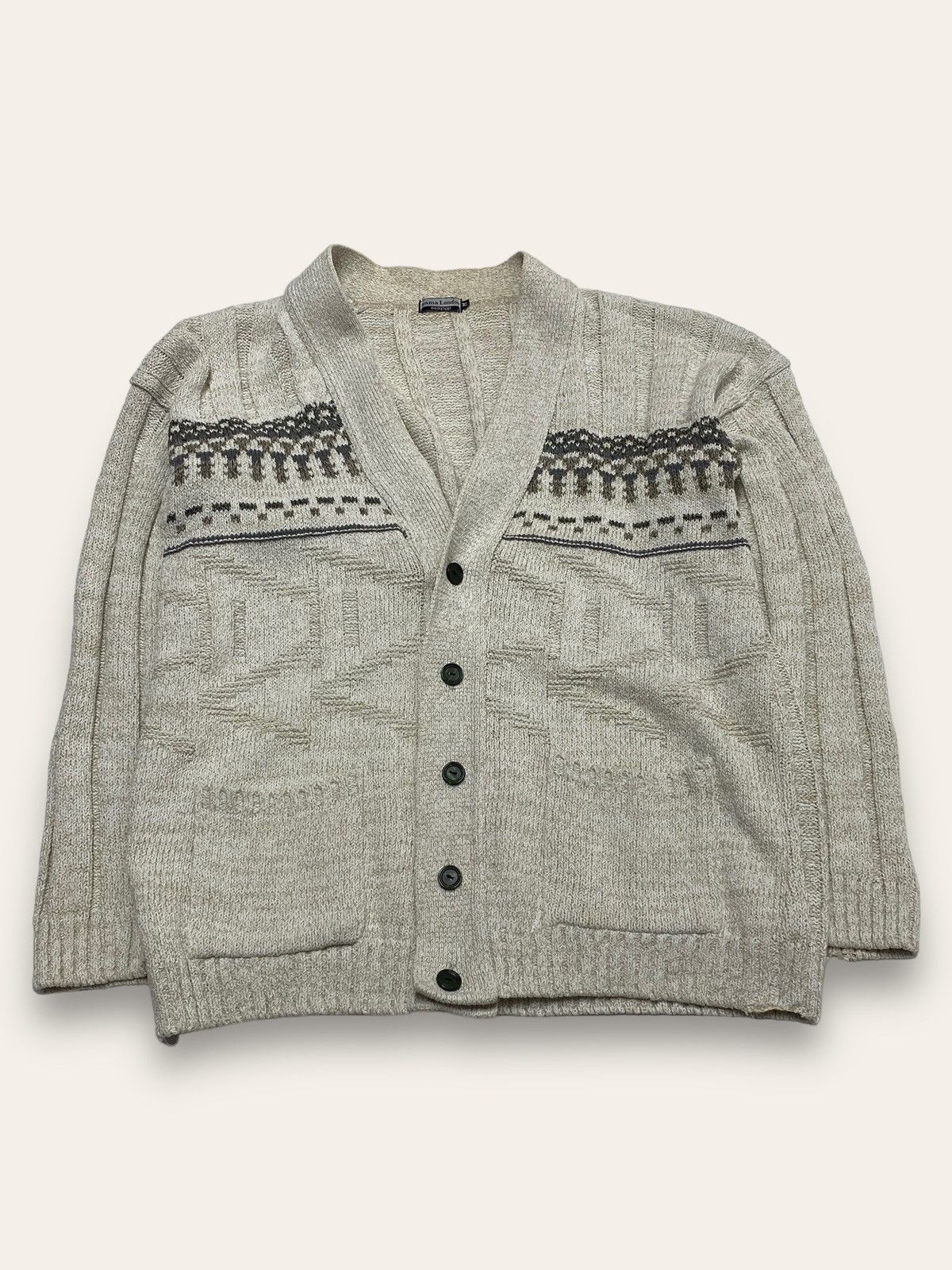 Vintage 90s Vintage Cardigan Made In UK Y2k Style Crazy Beautiful Size US M / EU 48-50 / 2 - 1 Thumbnail