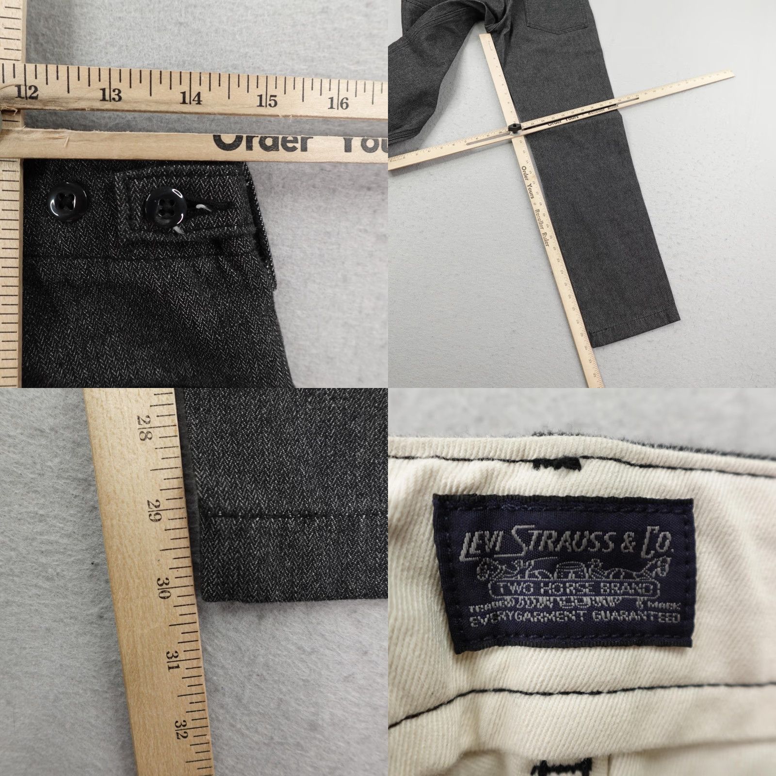 Levi's Levi's Pants Mens 30x32 Gray True Utility Herringbone Carpenter Button Fly Trousers NEW Mens Size US 30 / EU 46 - 8 Thumbnail