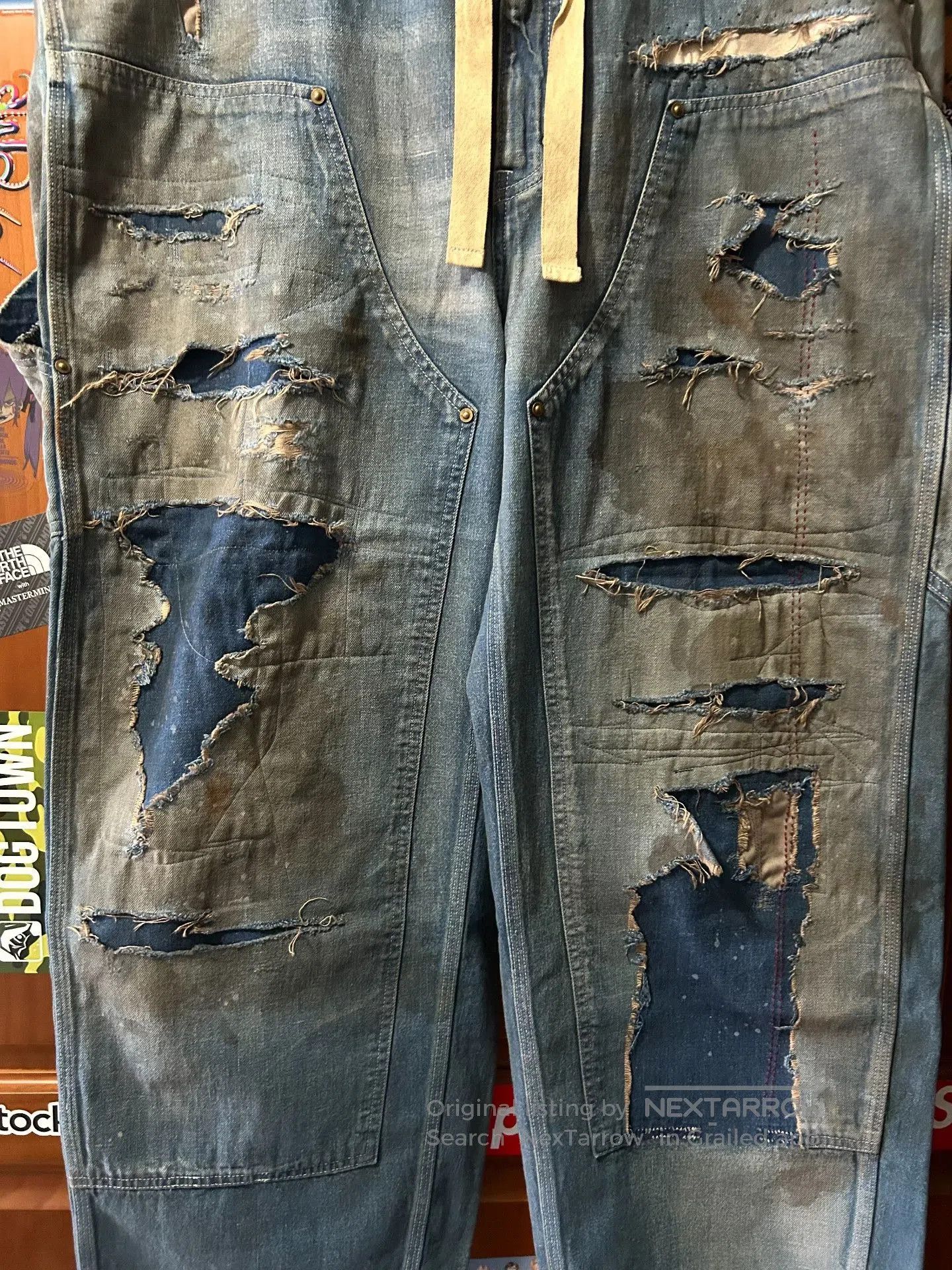Visvim ANACHRONORM Distressed Denim Painter Pants. Size US 26 / EU 42 - 3 Thumbnail