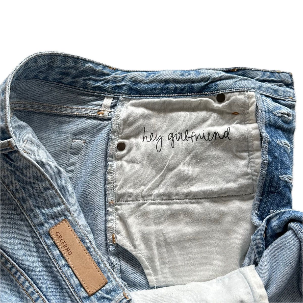 GRLFRND GRLFRND Devon Distressed HR Straight Crop Jeans Size 29 Size 29" - 5 Thumbnail
