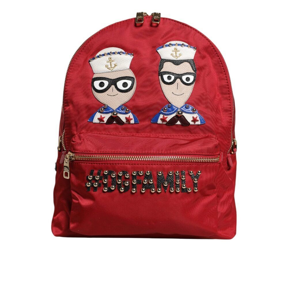 Dolce & Gabbana Dolce & Gabbana Red #DGFAMILY VULCANO Embellishment Backpack Size ONE SIZE - 1 Thumbnail