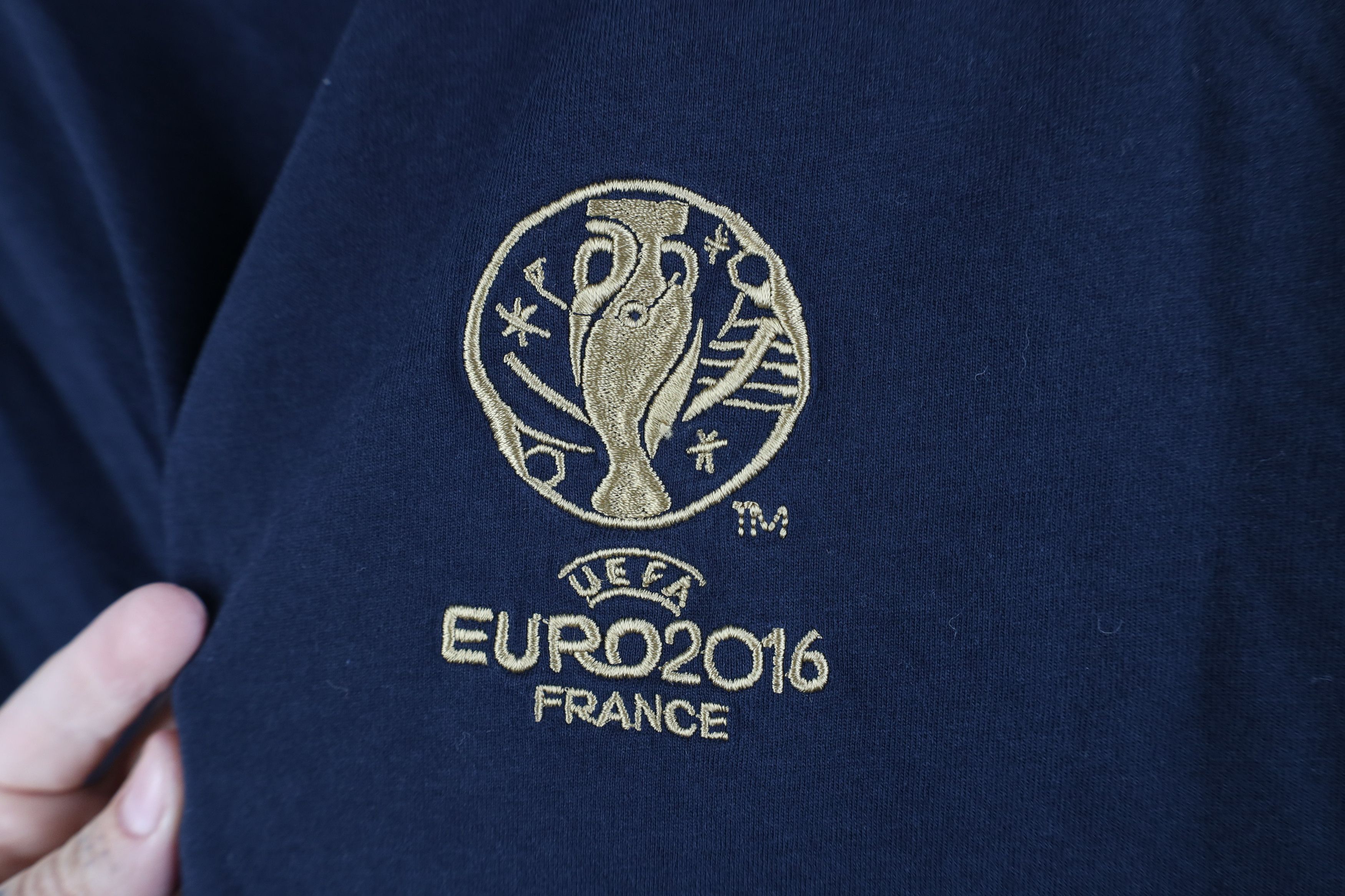 Vintage Y2K UEFA Euro France Soccer Football T-Shirt Navy Blue Size XL / US 12-14 / IT 48-50 - 4 Thumbnail