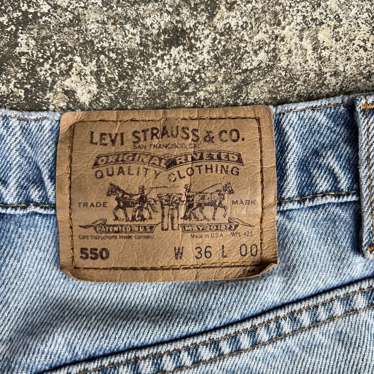 Levi's × Vintage Vintage Levis 550 Orange Tab Short Jeans Size US 36 / EU 52 - 7 Thumbnail