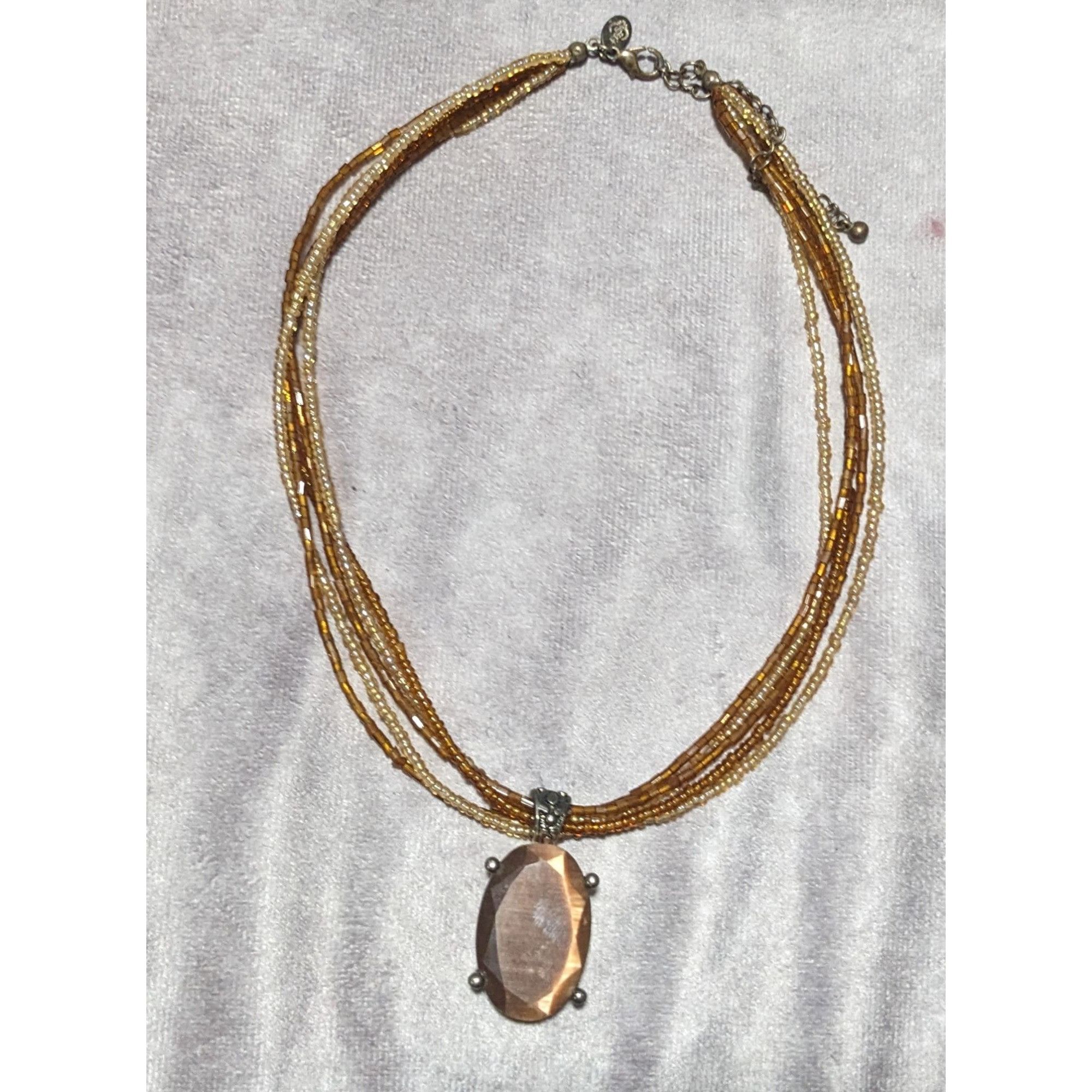 Other Premier Designs Vintage Brown Glass Pendant Necklace Size ONE SIZE - 12 Thumbnail