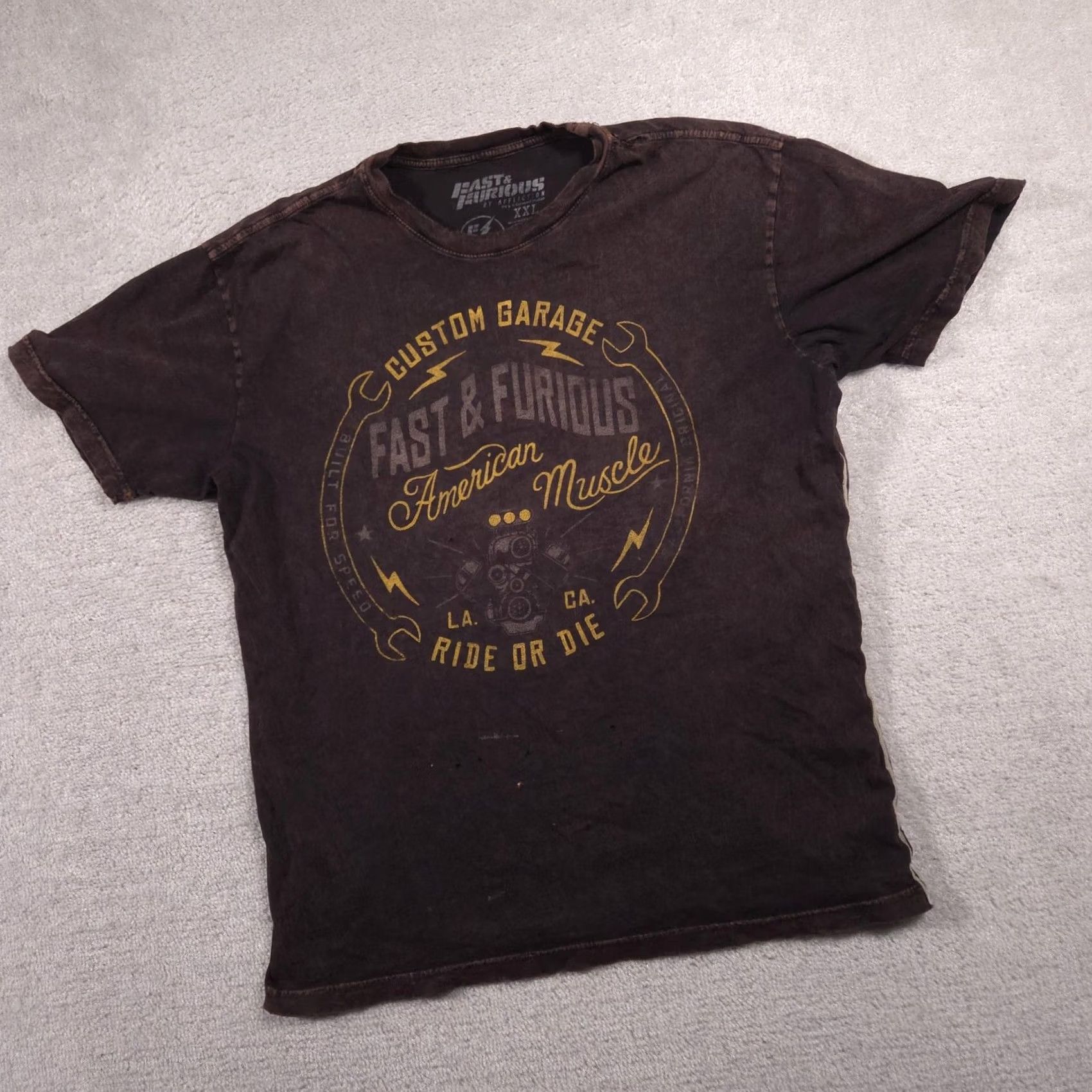 Affliction VINTAGE Fast & Furious Shirt Mens XXL Brown Custom Garage American Muscle Ride Or Die Size US XXL / EU 58 / 5 - 2 Thumbnail