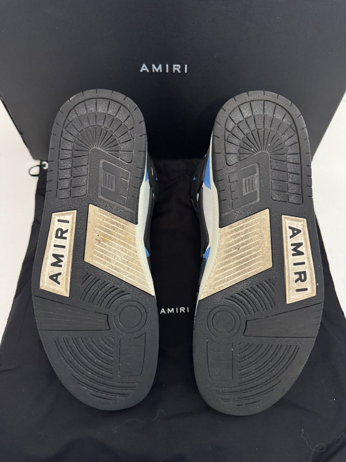 Amiri Amiri Skel Top Hi Blue/White Size 9 Preowned W/ Box Size US 9 / EU 42 - 7 Thumbnail