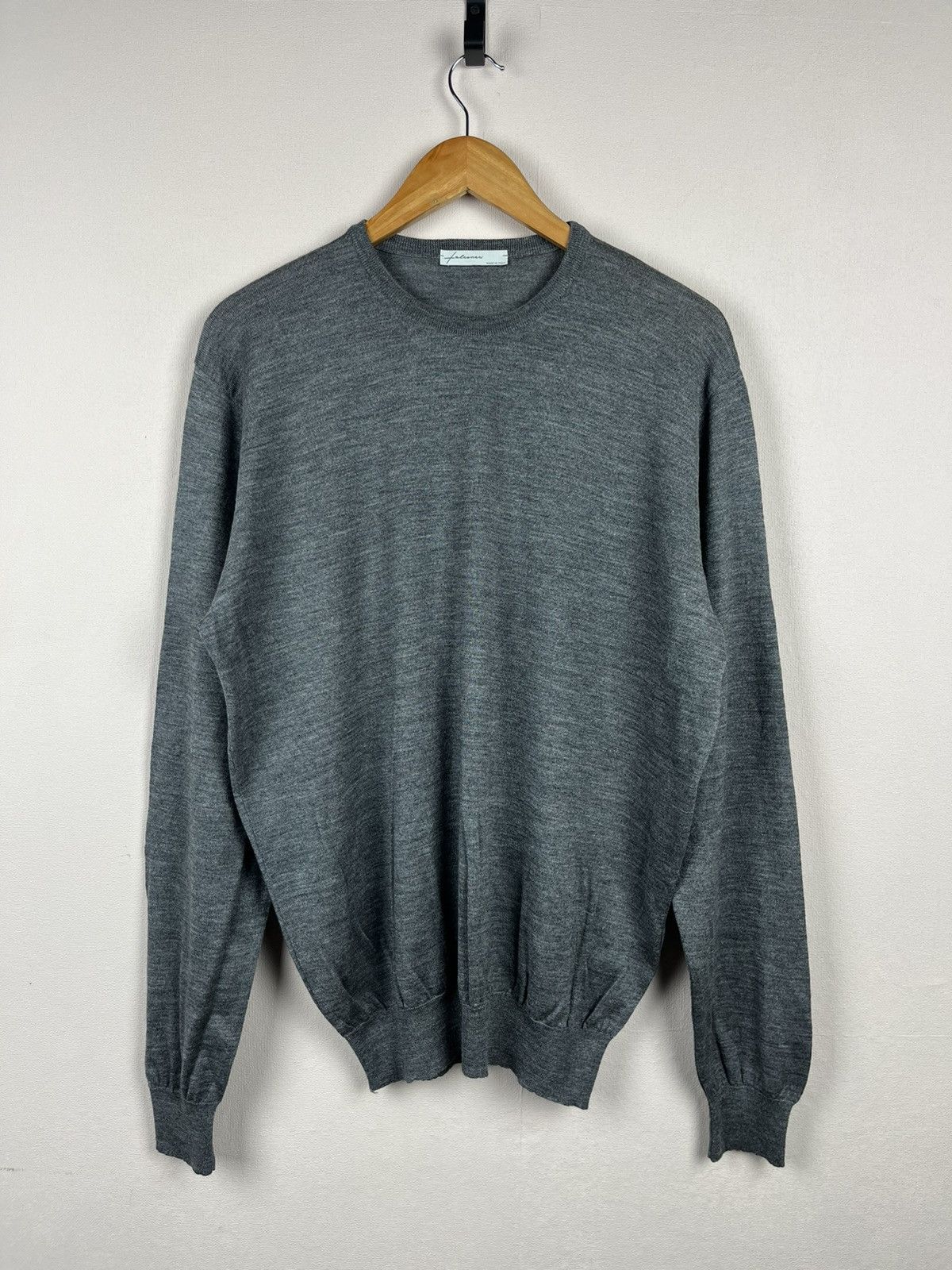 Other Falconeri silk/wool light crew neck sweater grey size 52 Size US L / EU 52-54 / 3 - 1 Thumbnail