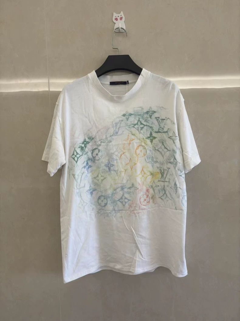 Louis Vuitton Crayon watercolor three-flower logo short sl