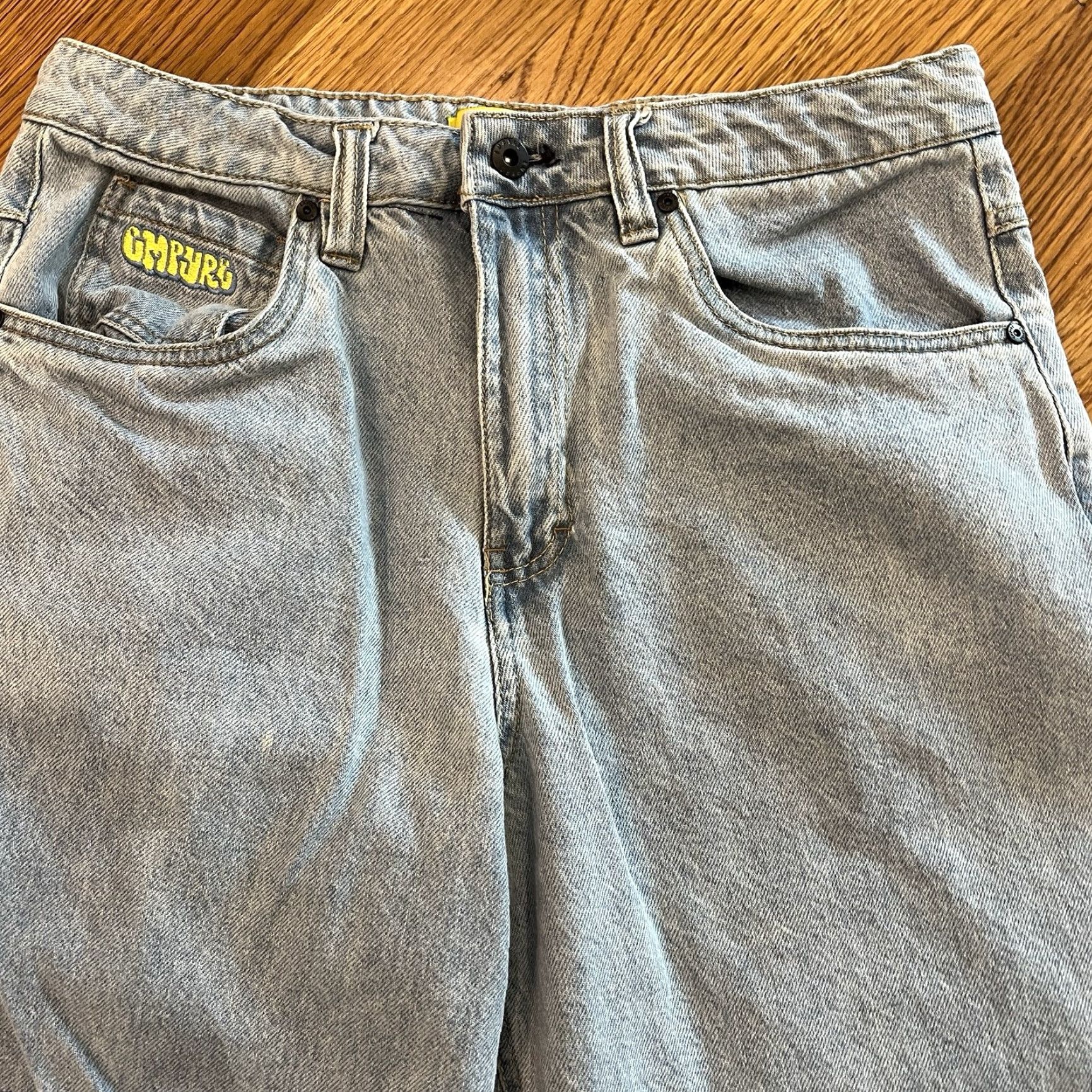 Empyre Empyre Y2K Grunge Wide-Leg Jeans Women Size 30x28 Light Wash Blue Relaxed Fit Size 30" / US 8 / IT 44 - 2 Thumbnail