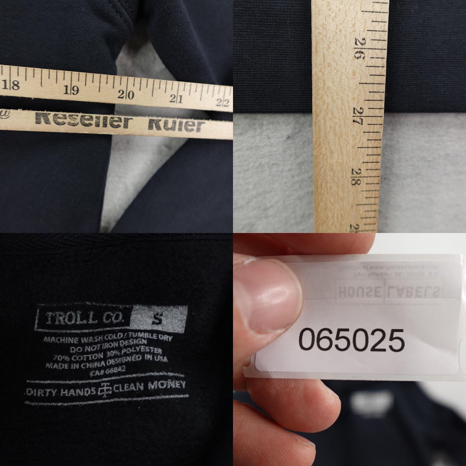 CO Troll Co Hoodie Mens Small Navy Blue Pullover Graphic Print Hooded Sweatshirt Size US S / EU 44-46 / 1 - 8 Thumbnail