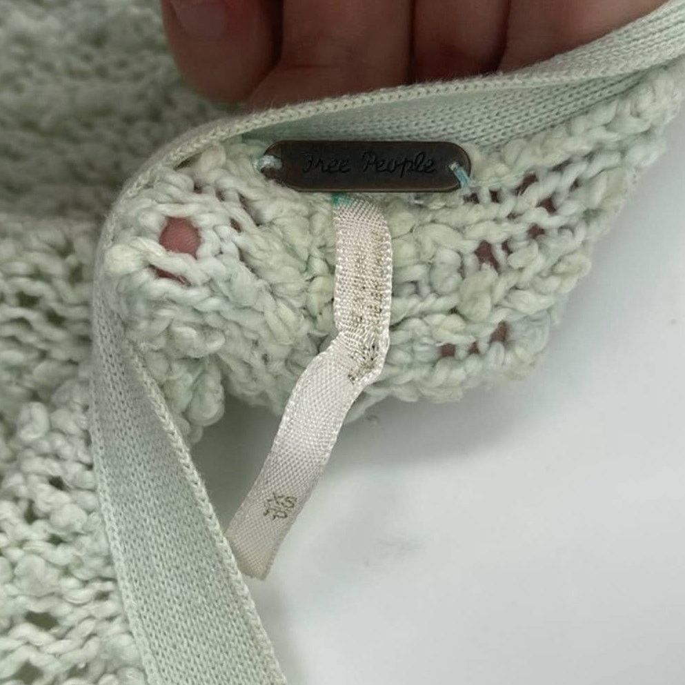 Free People Free People Songbird Boucle Knit V-Neck Sweater Mint Size XS Size XS / US 0-2 / IT 36-38 - 7 Thumbnail