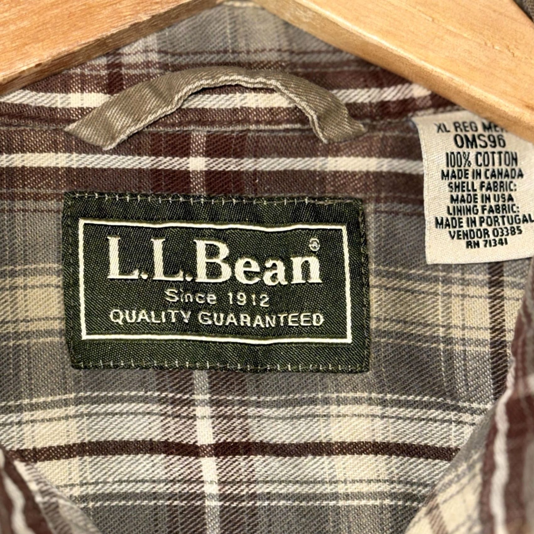 Vintage L.L. Bean Shirt Jacket Brown XL Regular Fit Button-Up Twill Lined Pockets Men’s Casual Fall Vintage: No Size US XL / EU 56 / 4 - 3 Thumbnail
