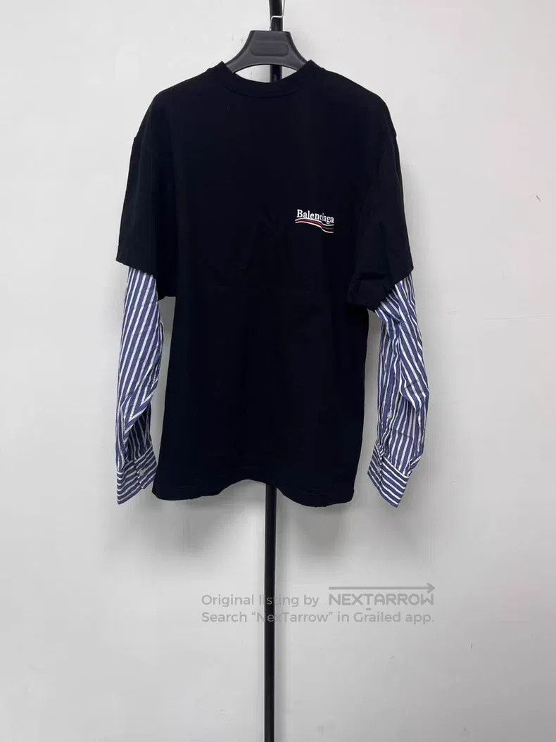 Balenciaga Balenciaga Logo Letter Printed Fake Two-Piece Long Sleeve Size US S / EU 44-46 / 1 - 1 Thumbnail