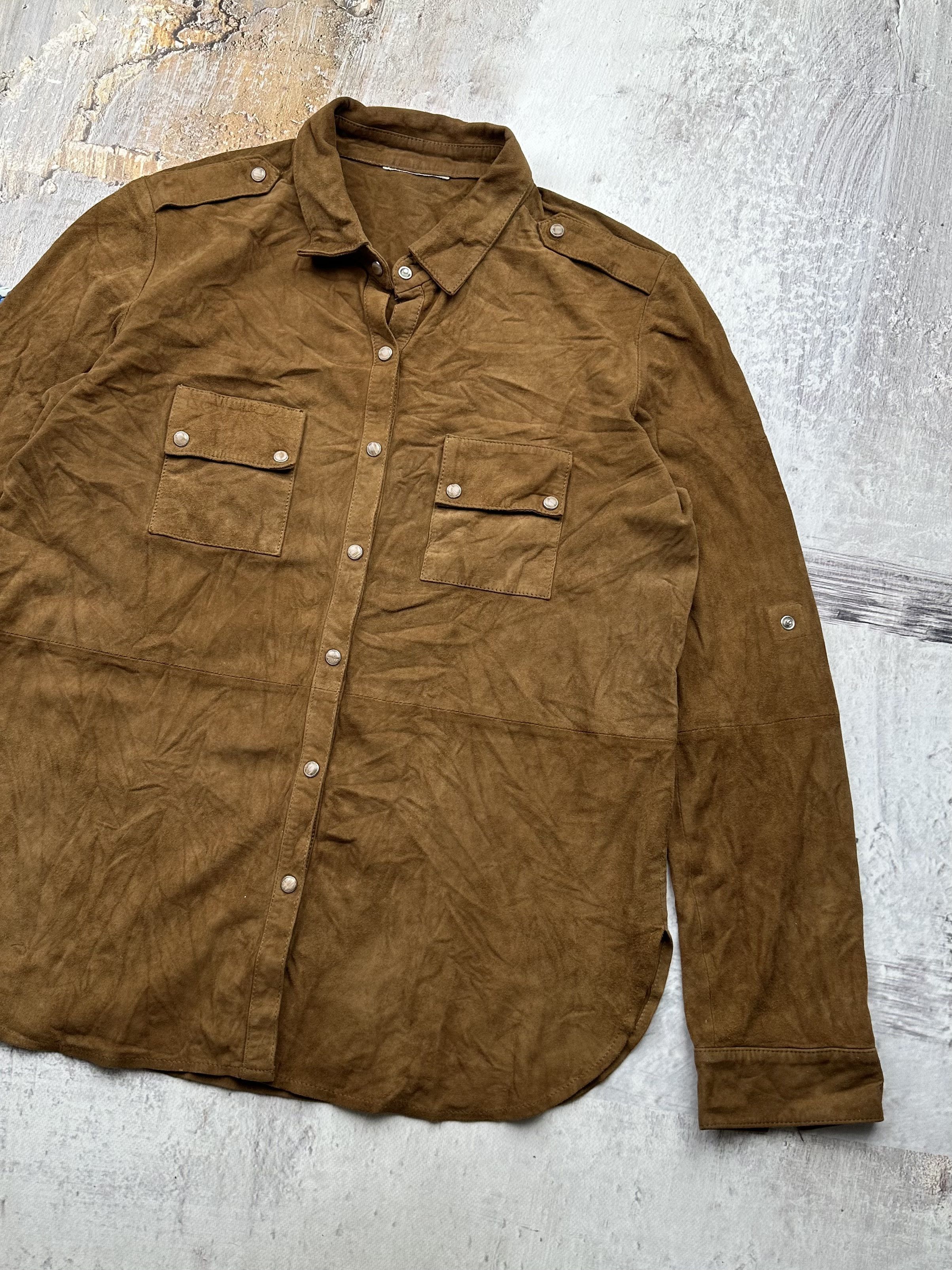 Genuine Leather Goat Leather Shirt Long Sleeve A431D15(347) Size US M / EU 48-50 / 2 - 3 Thumbnail