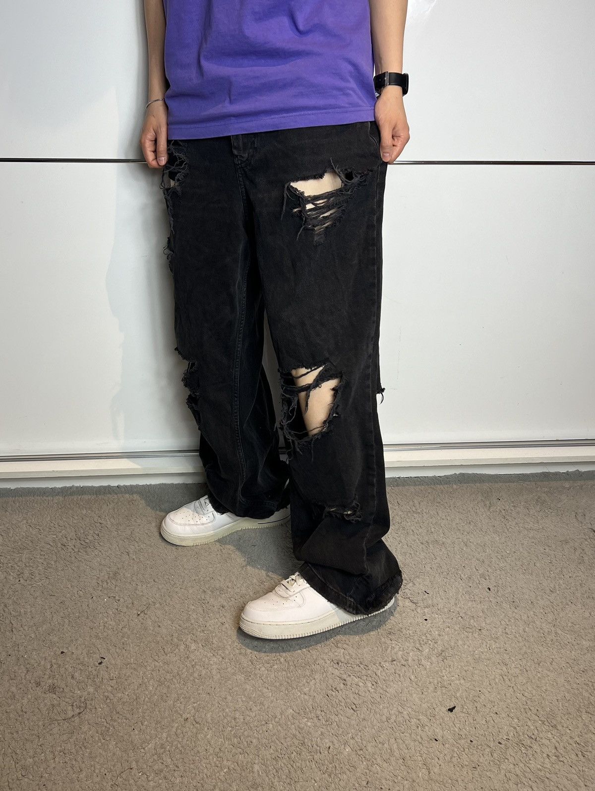 Other Spodnie Yourturn Abrasions Holes Jeans Avant Garde Size US 32 / EU 48 - 1 Thumbnail
