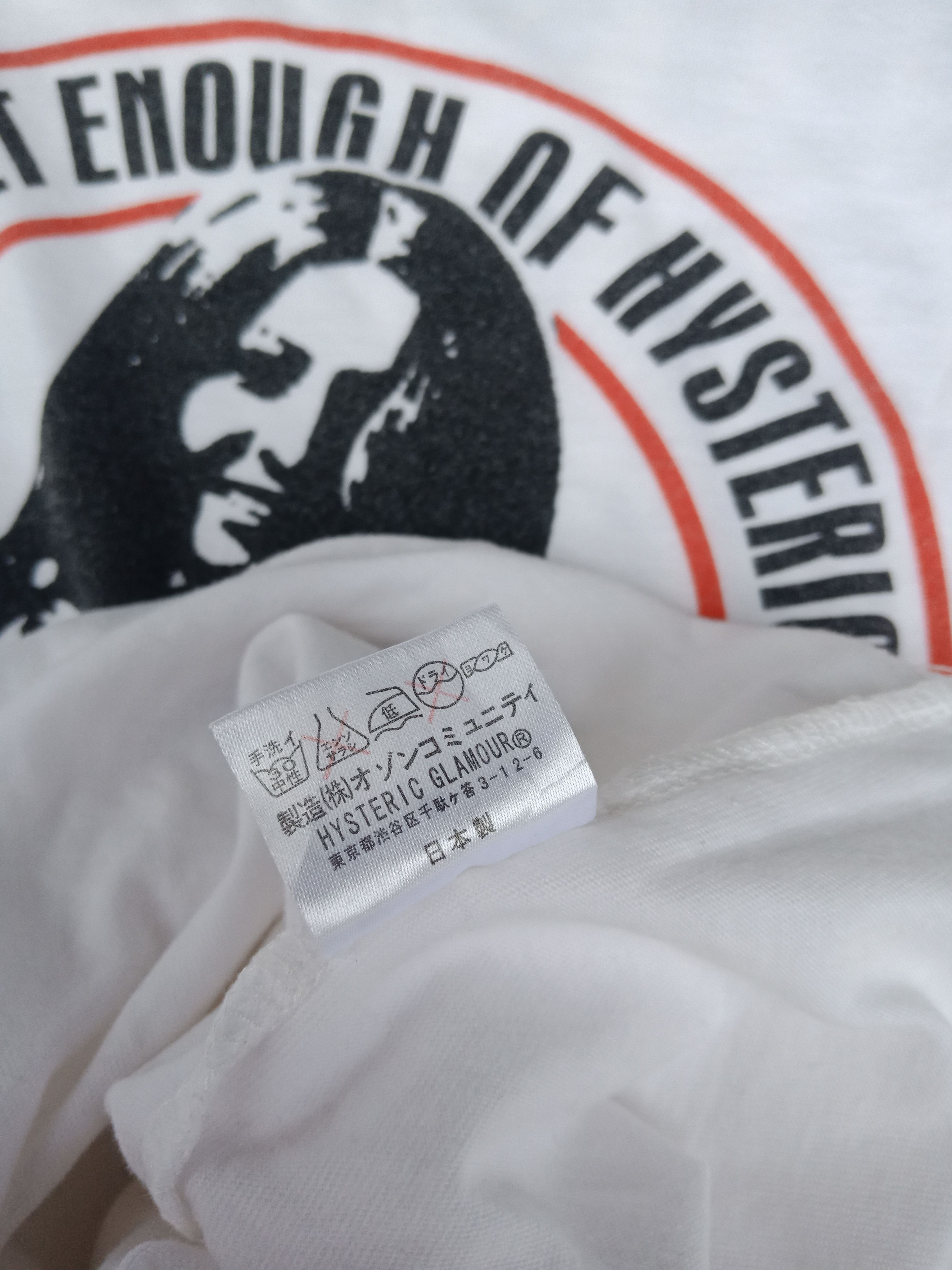 Hysteric Glamour I Just Can't Get Enough of HG #A Size US L / EU 52-54 / 3 - 6 Thumbnail