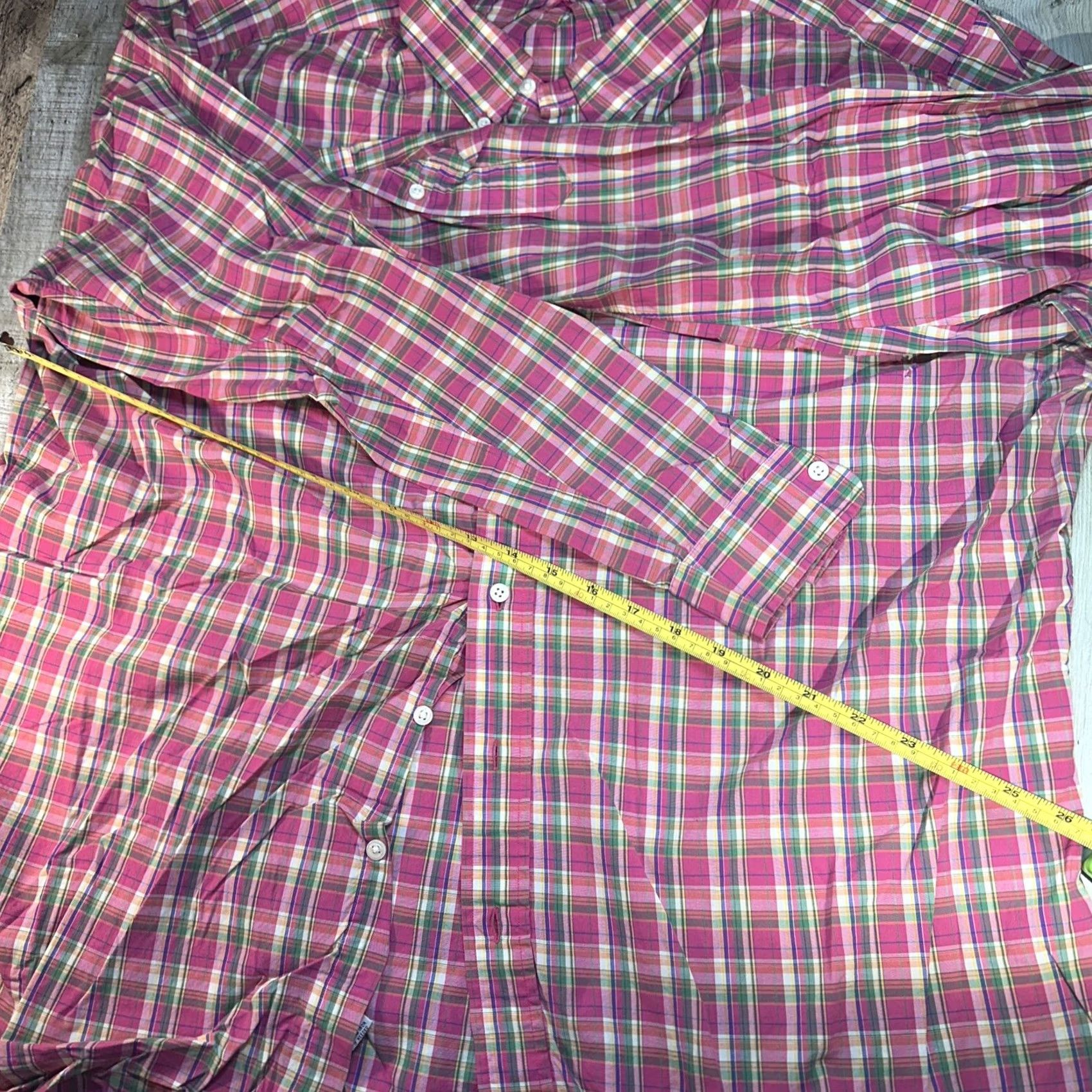 Ralph Lauren Ralph Lauren Button-Down XXL Shirt Pink Plaid Classic Fit Long Sleeve Multicolor Cotton Knit Button-Up Mens Size US XXL / EU 58 / 5 - 5 Thumbnail